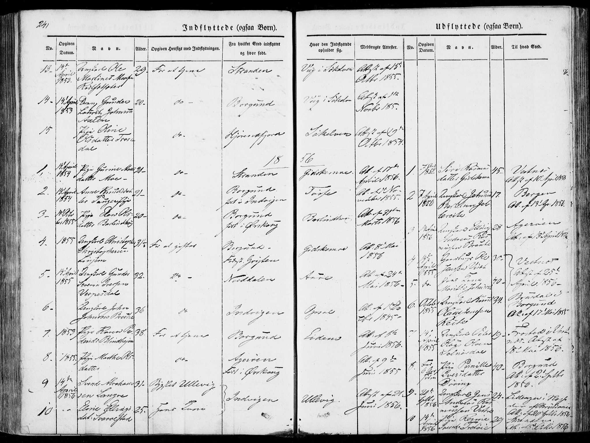 Ministerialprotokoller, klokkerbøker og fødselsregistre - Møre og Romsdal, SAT/A-1454/522/L0313: Ministerialbok nr. 522A08, 1852-1862, s. 241