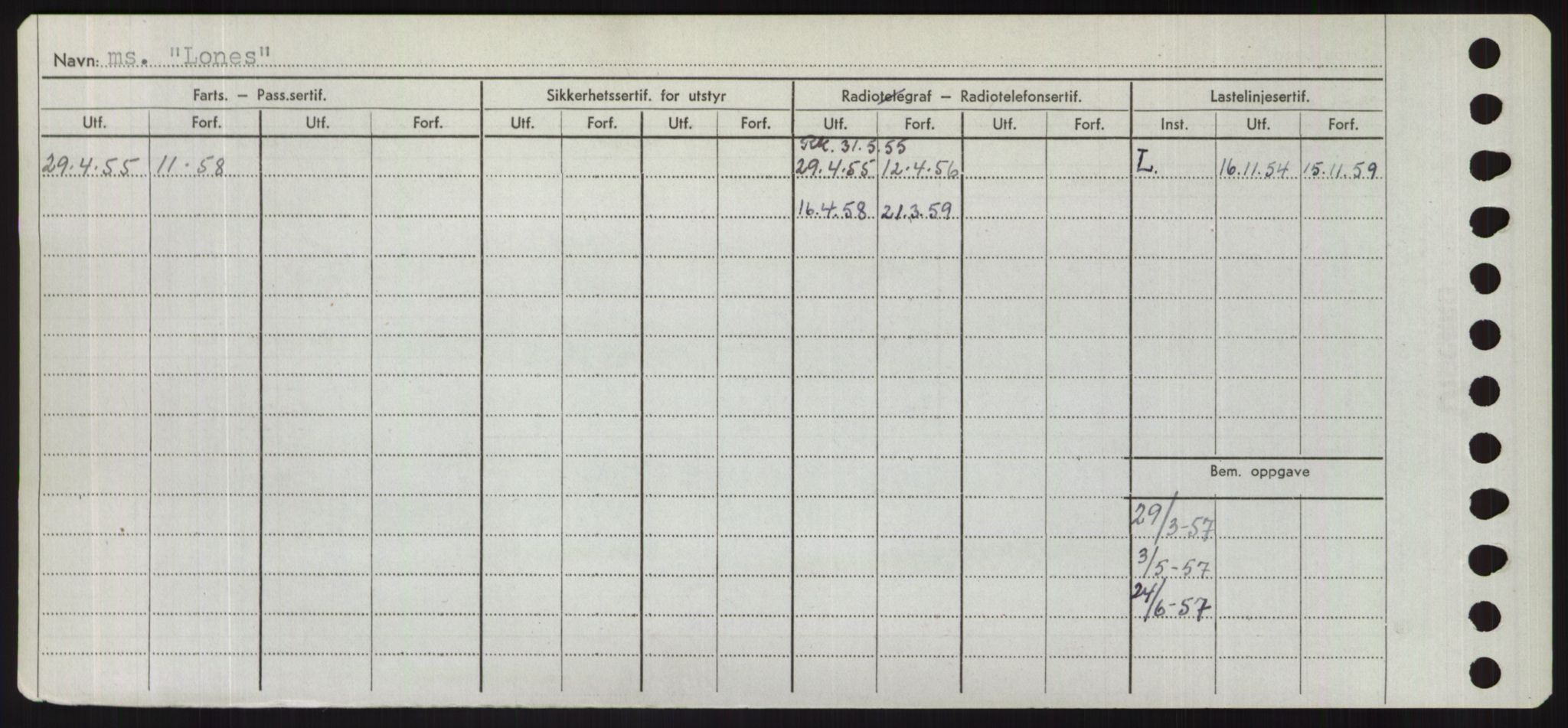 Sjøfartsdirektoratet med forløpere, Skipsmålingen, RA/S-1627/H/Hd/L0023: Fartøy, Lia-Løv, s. 324