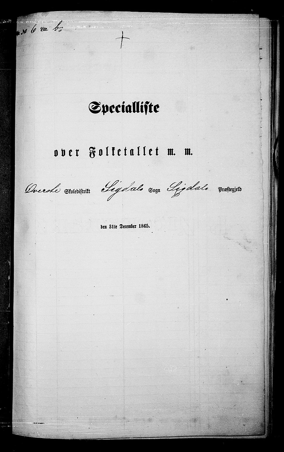 RA, Folketelling 1865 for 0621P Sigdal prestegjeld, 1865, s. 133