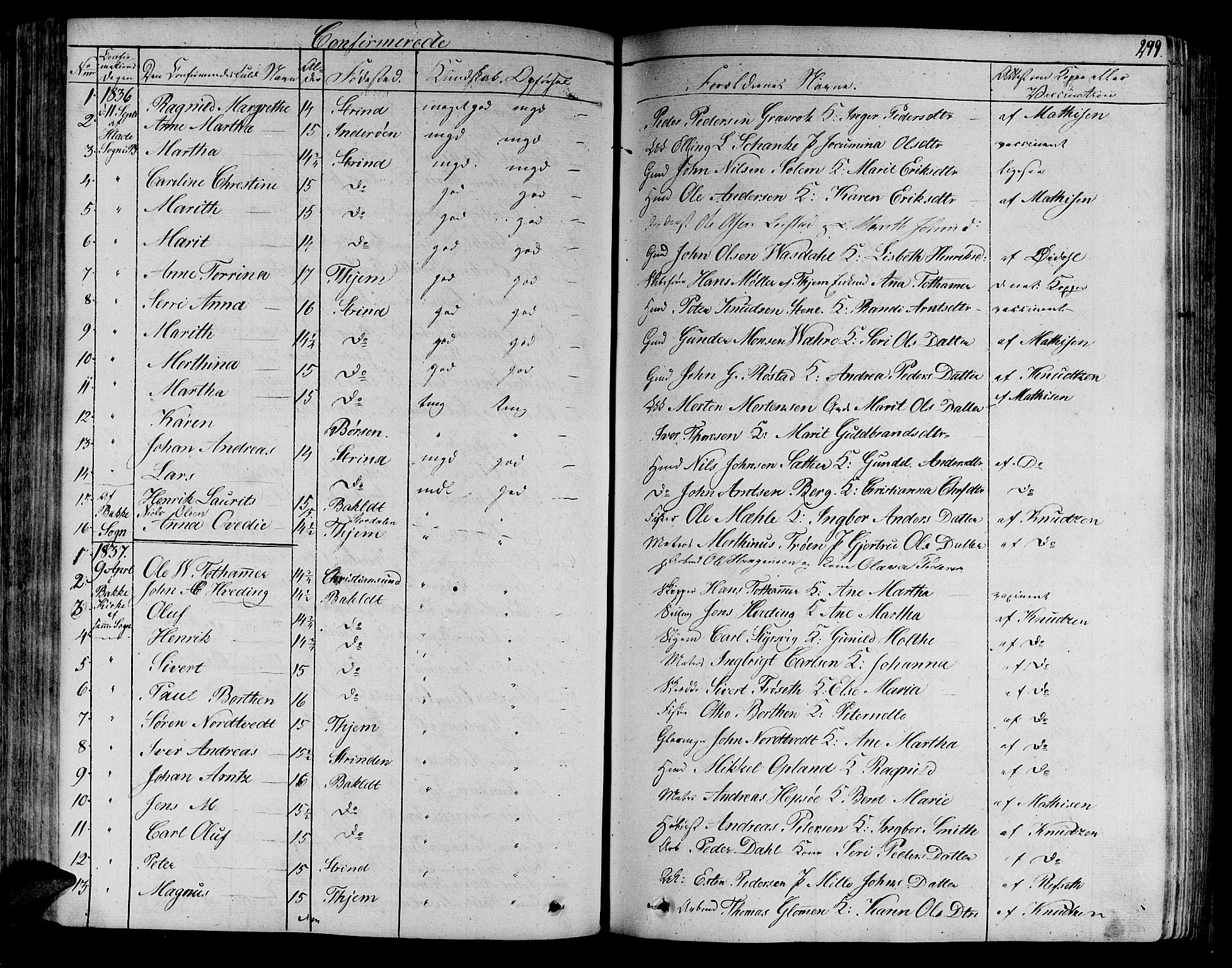 Ministerialprotokoller, klokkerbøker og fødselsregistre - Sør-Trøndelag, SAT/A-1456/606/L0286: Ministerialbok nr. 606A04 /1, 1823-1840, s. 299