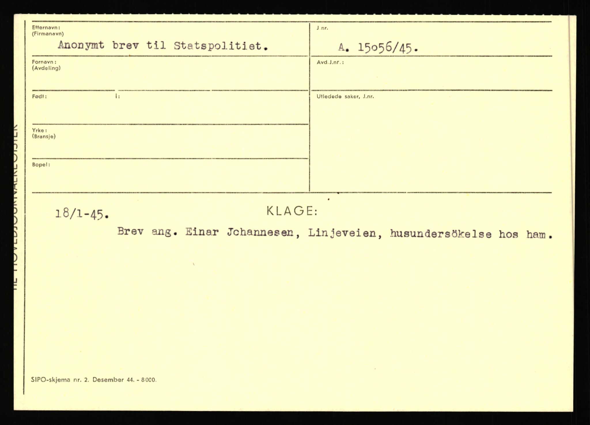 Statspolitiet - Hovedkontoret / Osloavdelingen, AV/RA-S-1329/C/Ca/L0001: Aabakken - Armann, 1943-1945, s. 4416