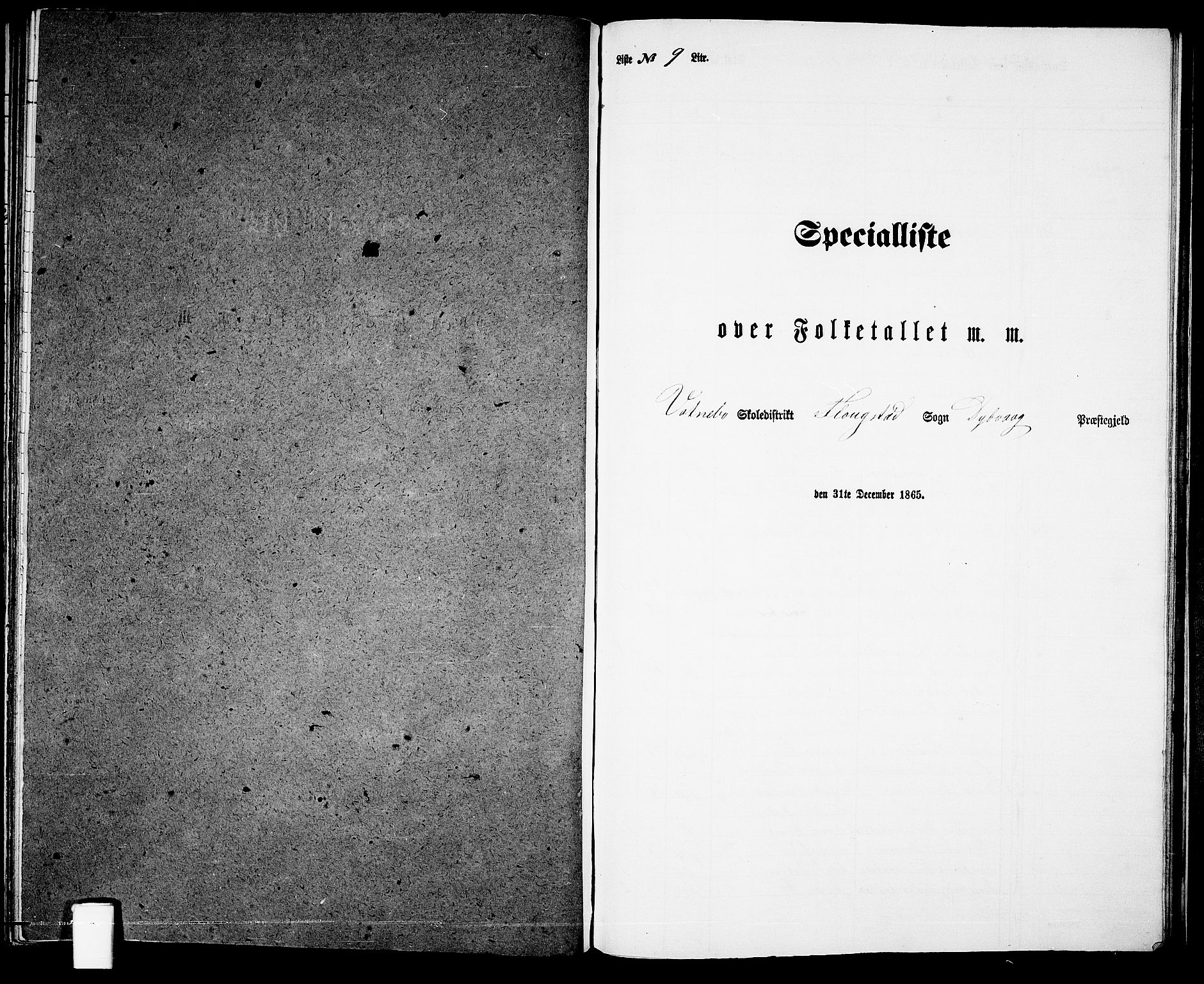 RA, Folketelling 1865 for 0915P Dypvåg prestegjeld, 1865, s. 147