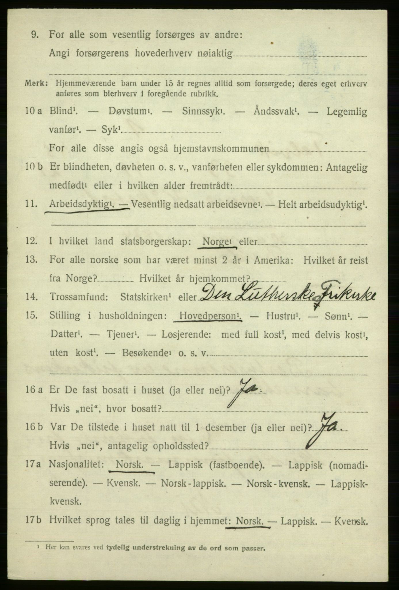 SATØ, Folketelling 1920 for 2013 Talvik herred, 1920, s. 5335