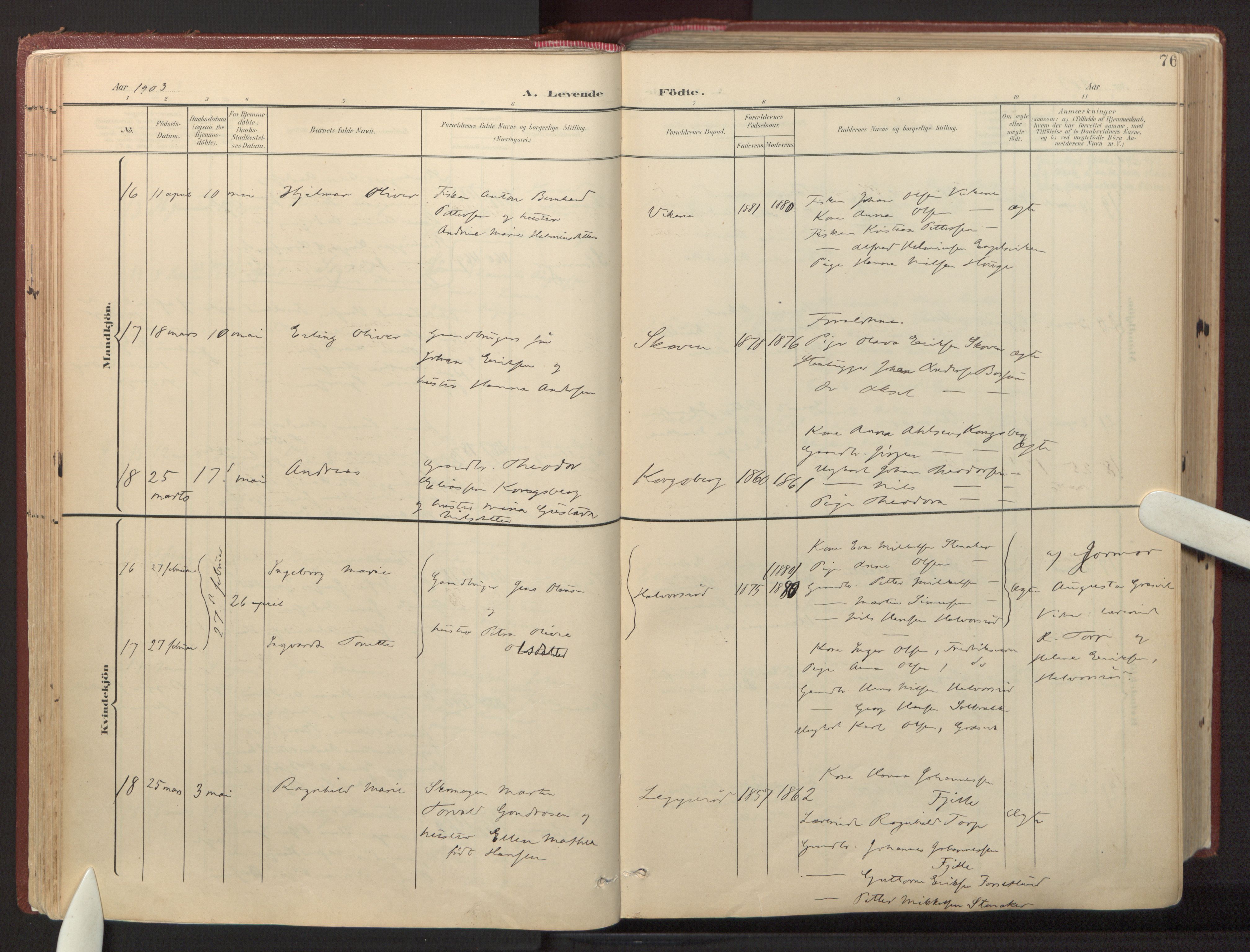 Onsøy prestekontor Kirkebøker, AV/SAO-A-10914/F/Fa/L0008: Ministerialbok nr. I 8, 1899-1923, s. 76