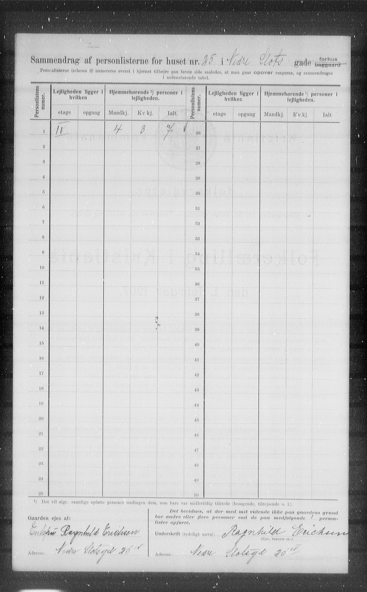 OBA, Kommunal folketelling 1.2.1907 for Kristiania kjøpstad, 1907, s. 35543