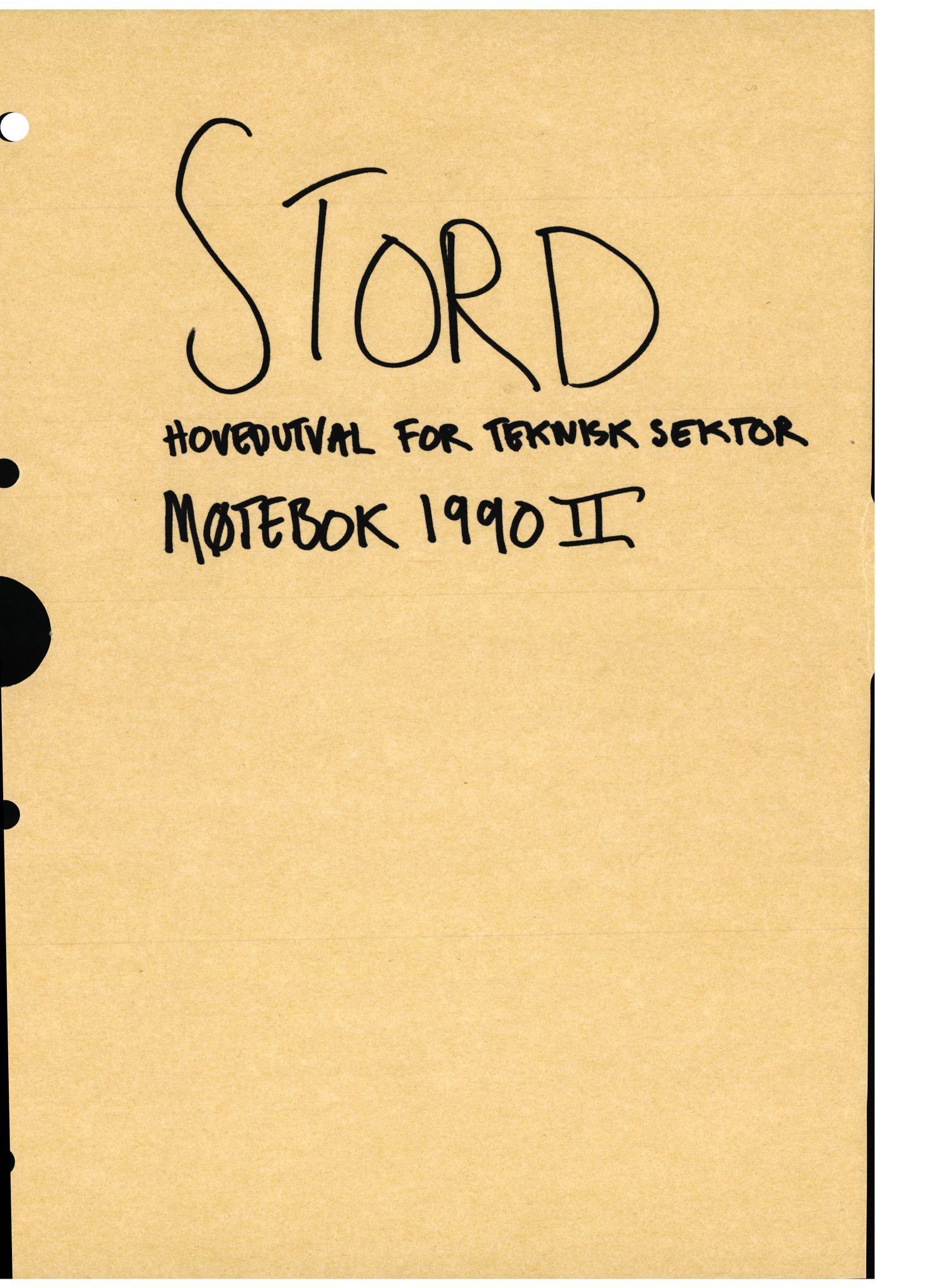 Stord kommune. Hovedutval for teknisk sektor, IKAH/1221-513.1/A/Aa/L0008: Møtebok for Stord hovedutval for teknisk sektor, 1990