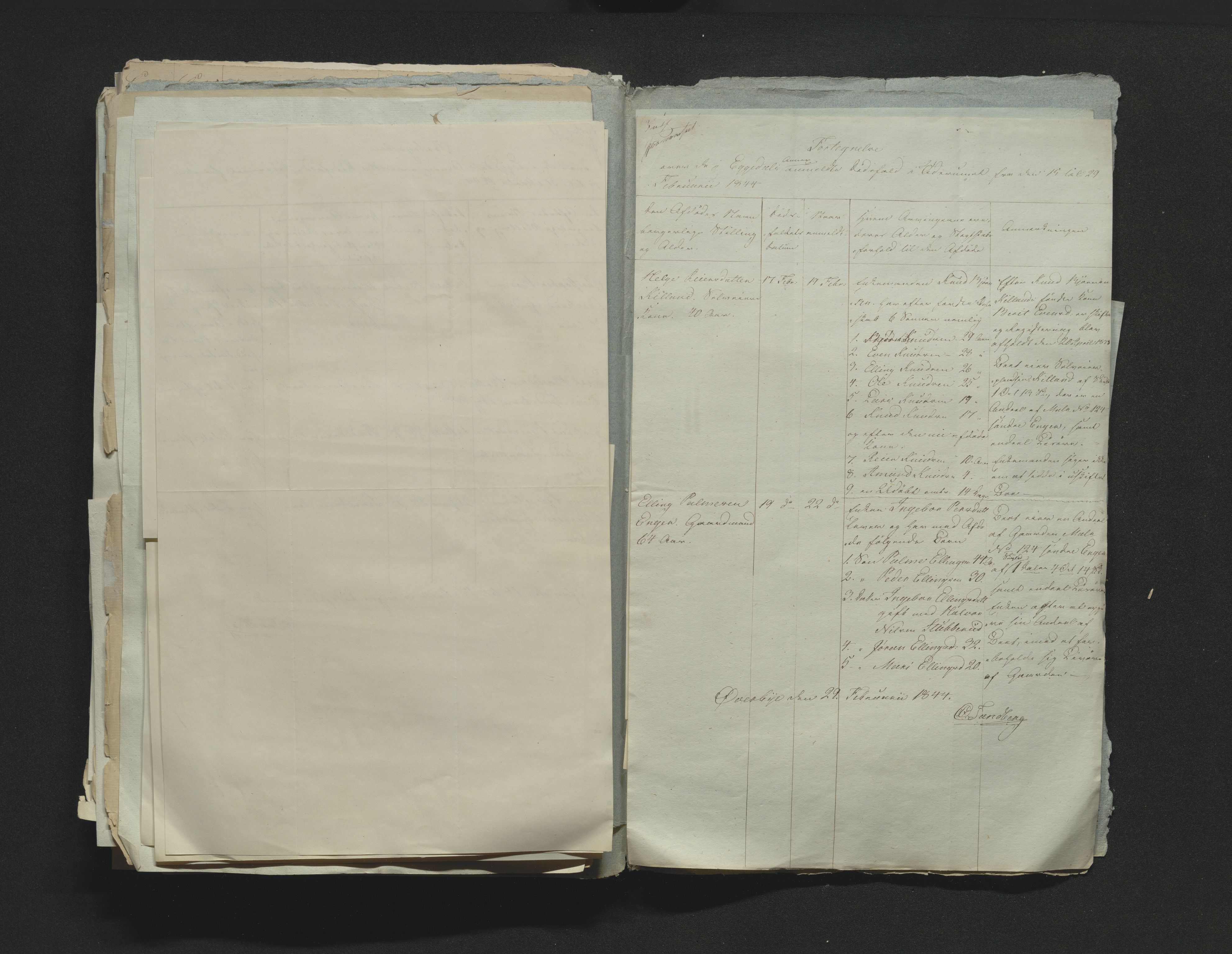 Eiker, Modum og Sigdal sorenskriveri, AV/SAKO-A-123/H/Ha/Hab/L0006: Dødsfallsmeldinger, 1841-1845