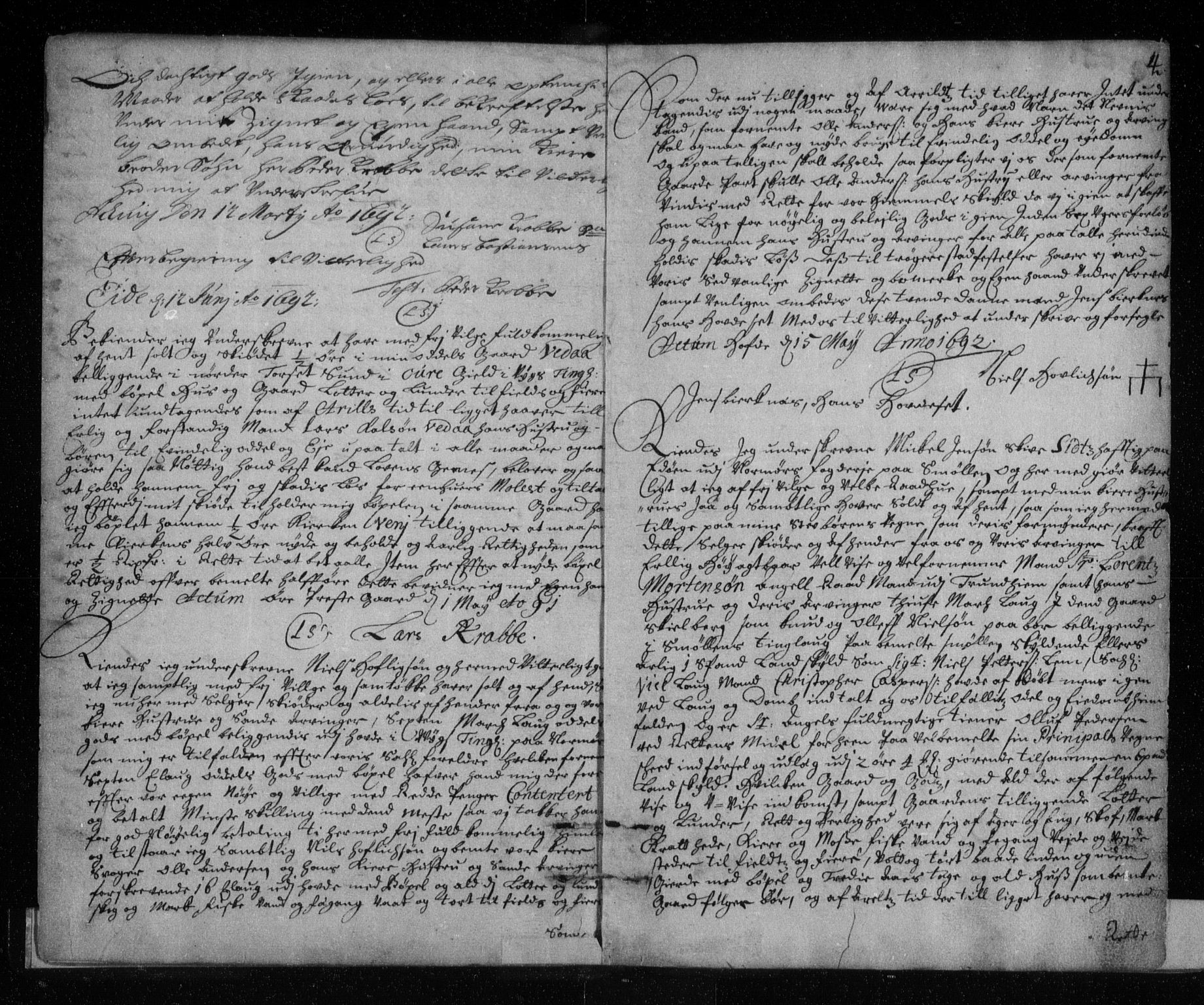 Nordmøre sorenskriveri, SAT/A-4132/1/2/2Ca/L0001: Pantebok nr. A, 1692-1698, s. 4