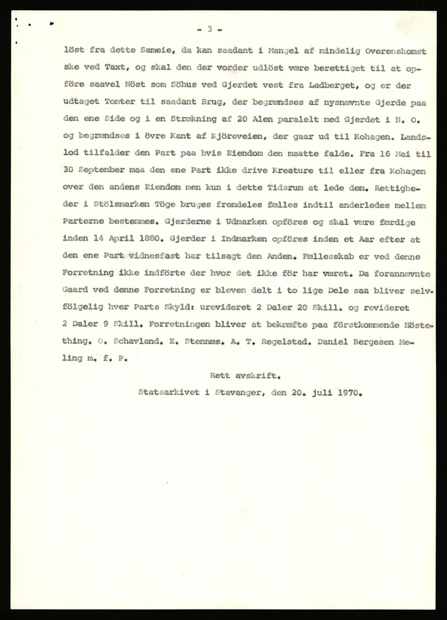 Statsarkivet i Stavanger, AV/SAST-A-101971/03/Y/Yj/L0024: Avskrifter sortert etter gårdsnavn: Fæøen - Garborg, 1750-1930, s. 609