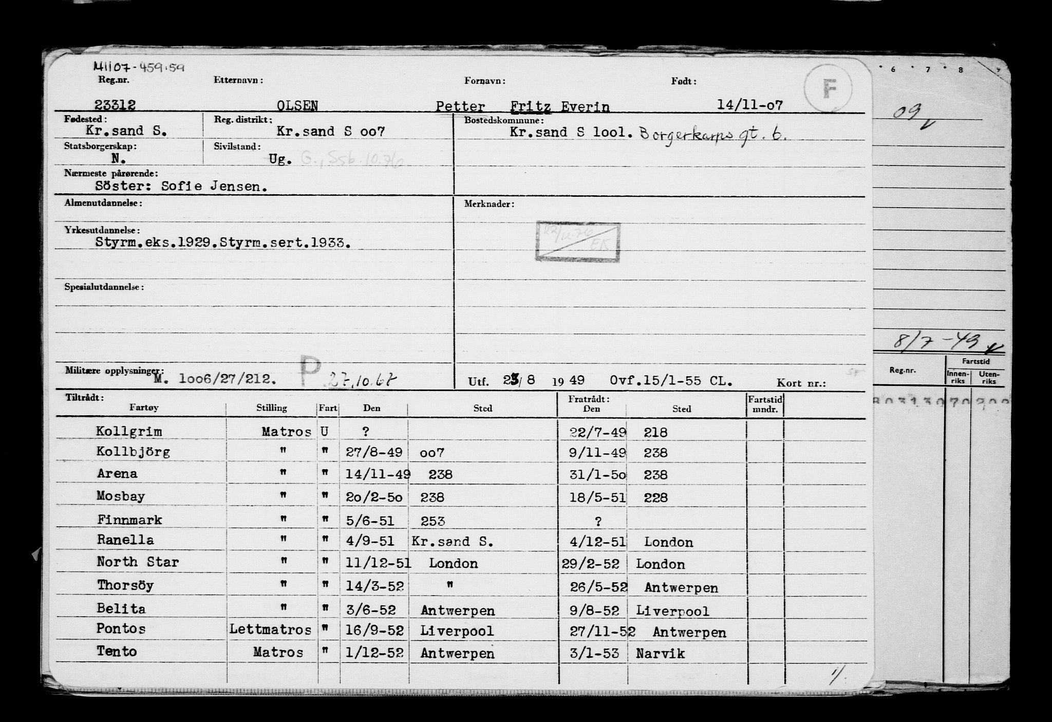 Direktoratet for sjømenn, AV/RA-S-3545/G/Gb/L0074: Hovedkort, 1907, s. 170