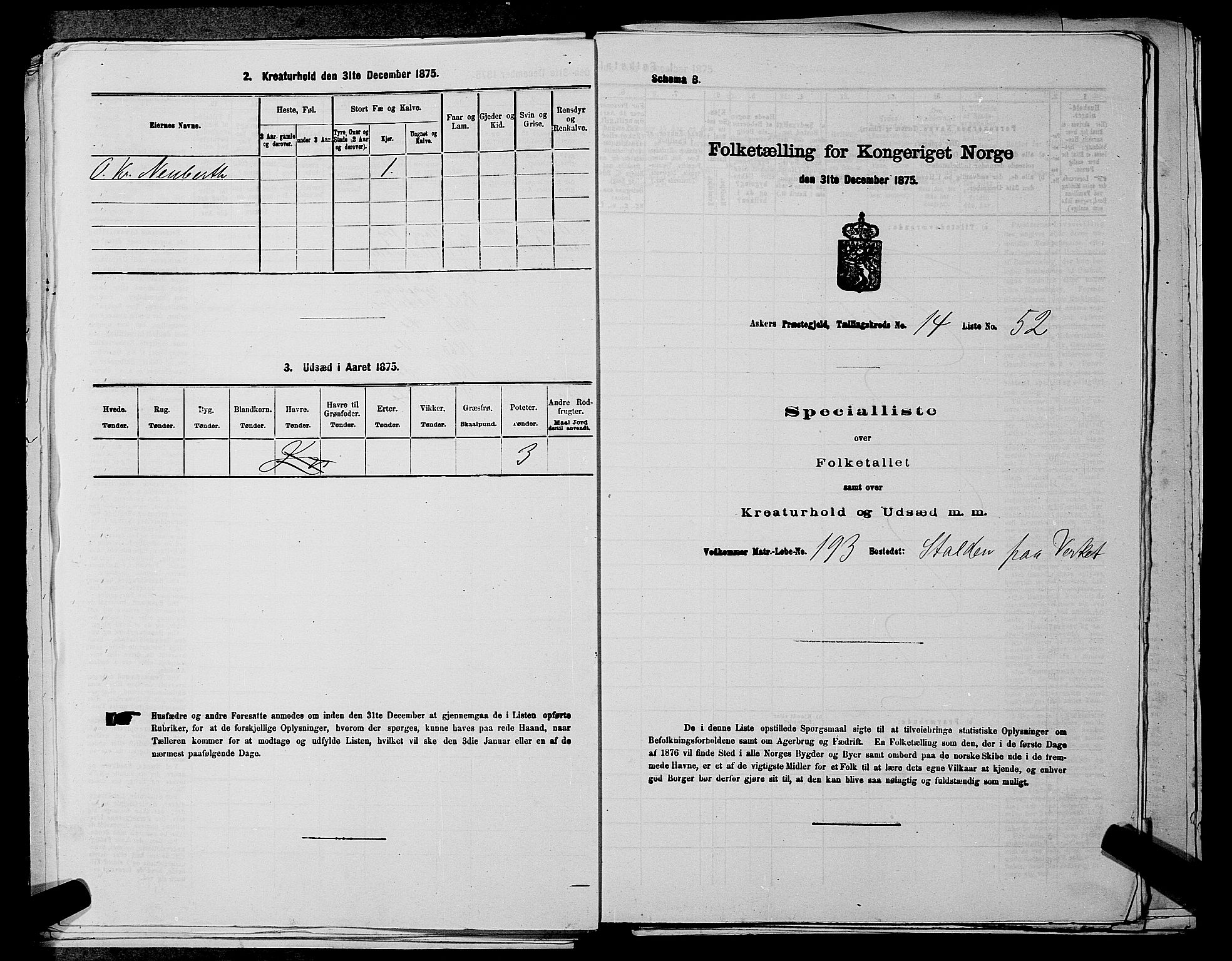 RA, Folketelling 1875 for 0220P Asker prestegjeld, 1875, s. 2613
