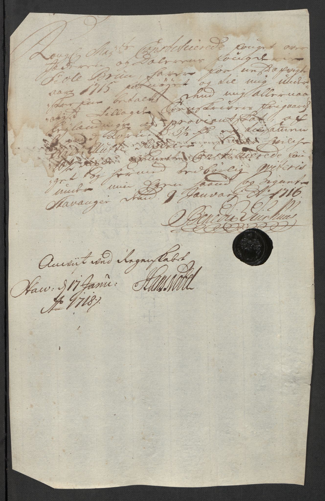 Rentekammeret inntil 1814, Reviderte regnskaper, Fogderegnskap, RA/EA-4092/R46/L2740: Fogderegnskap Jæren og Dalane, 1715-1716, s. 180