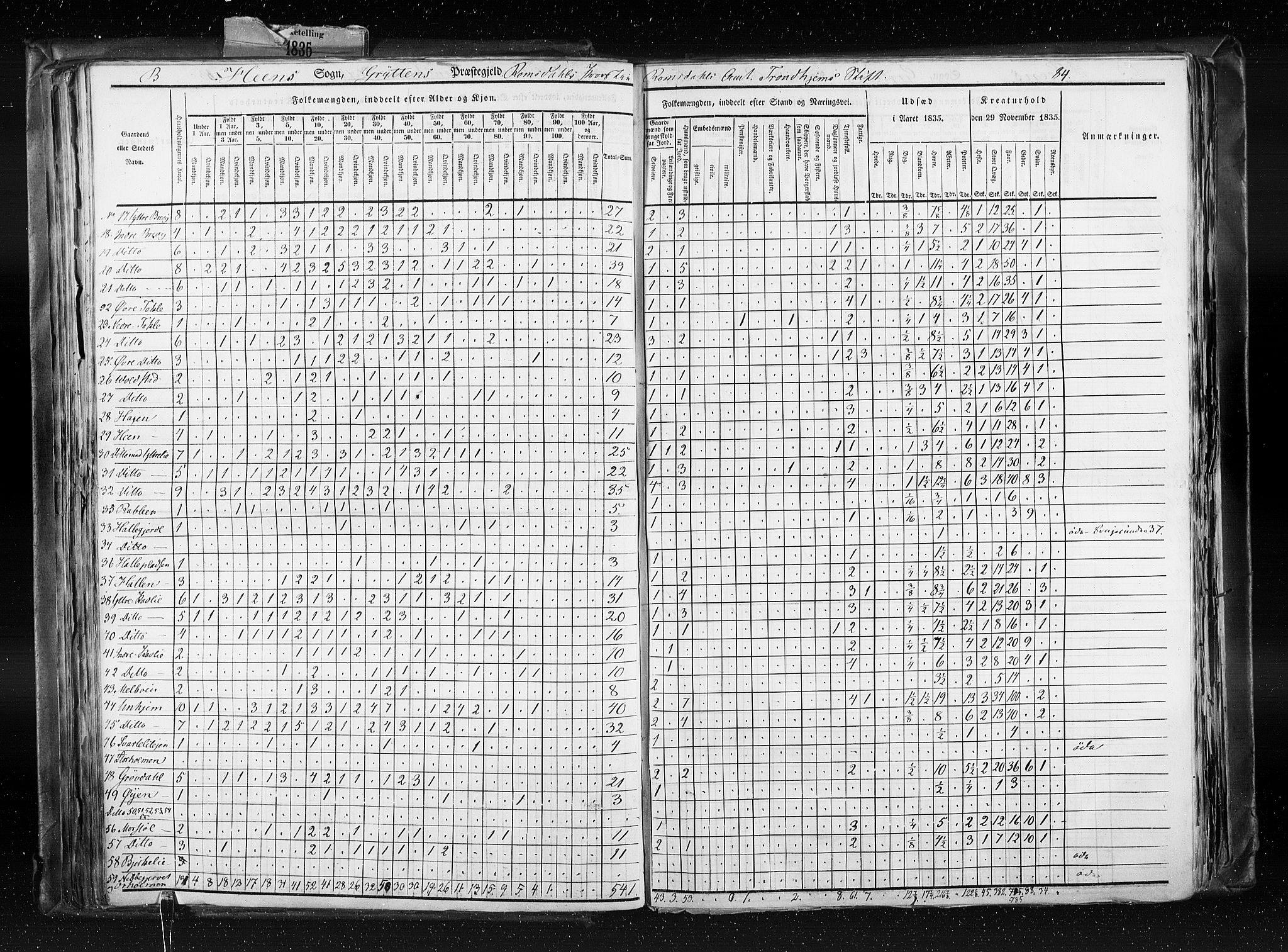 RA, Folketellingen 1835, bind 8: Romsdal amt og Søndre Trondhjem amt, 1835, s. 84