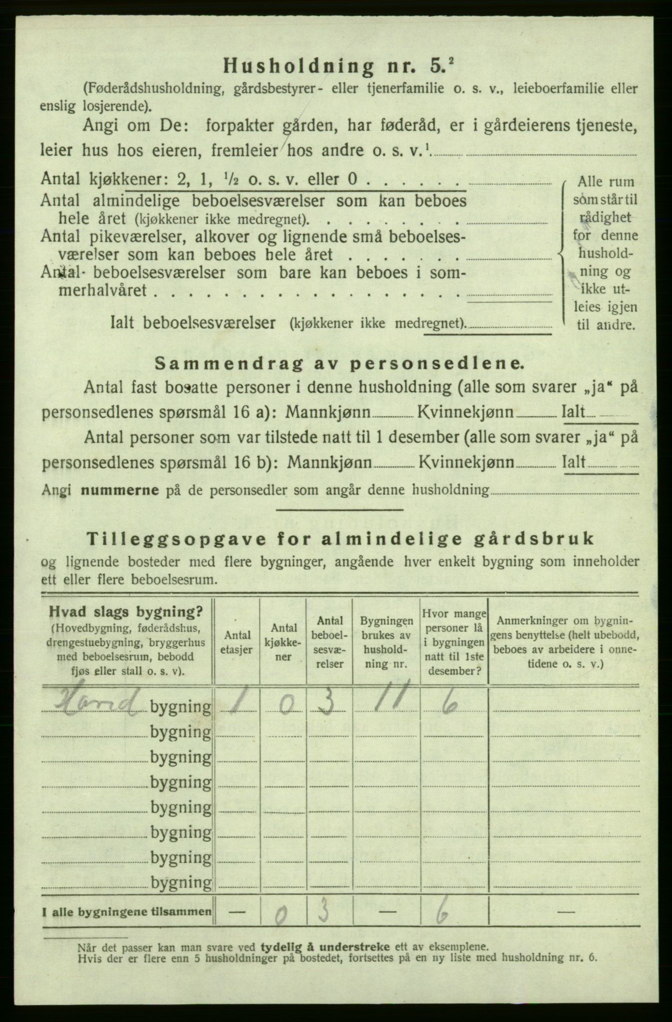 SAB, Folketelling 1920 for 1226 Strandebarm herred, 1920, s. 1023