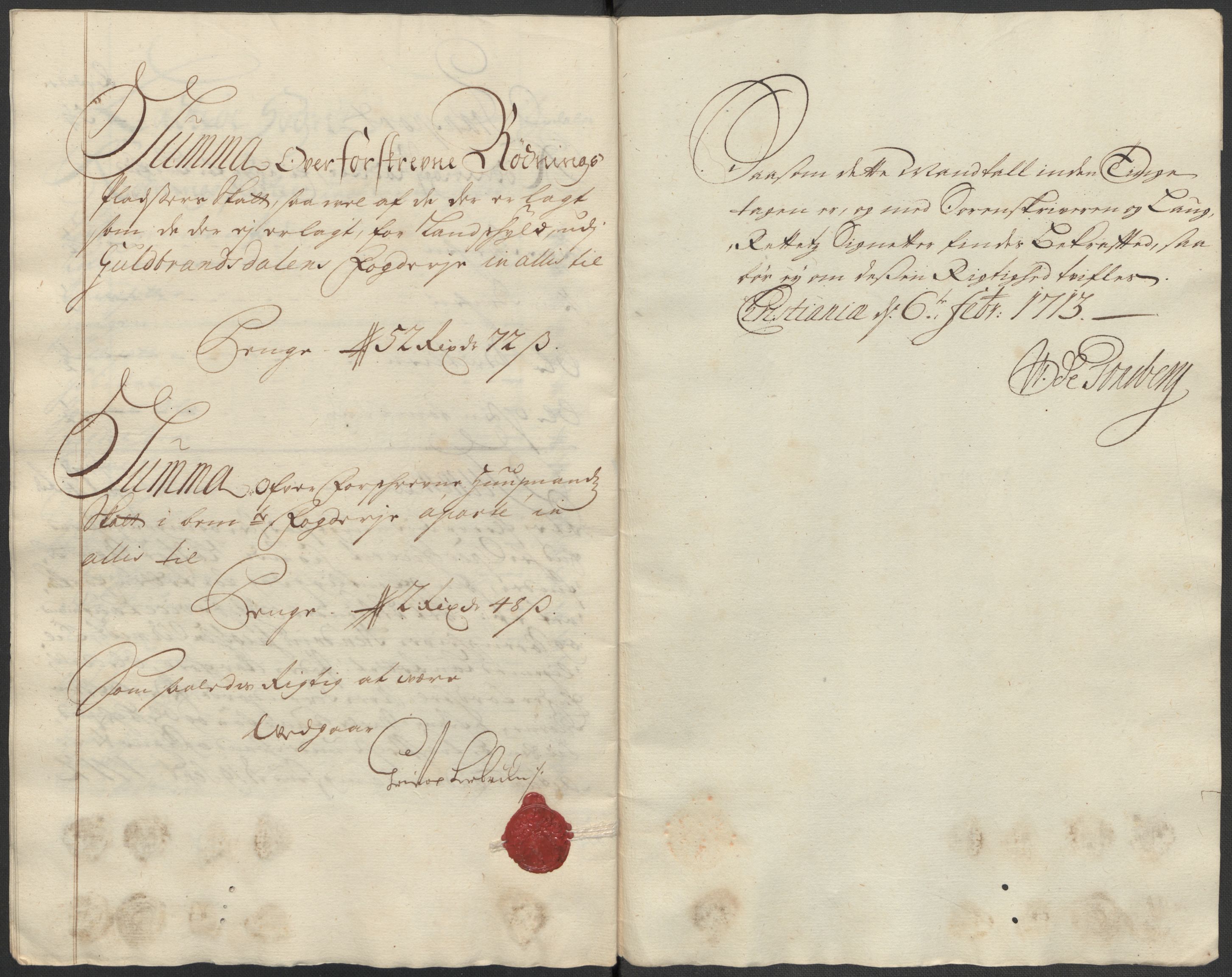 Rentekammeret inntil 1814, Reviderte regnskaper, Fogderegnskap, AV/RA-EA-4092/R17/L1181: Fogderegnskap Gudbrandsdal, 1712, s. 57