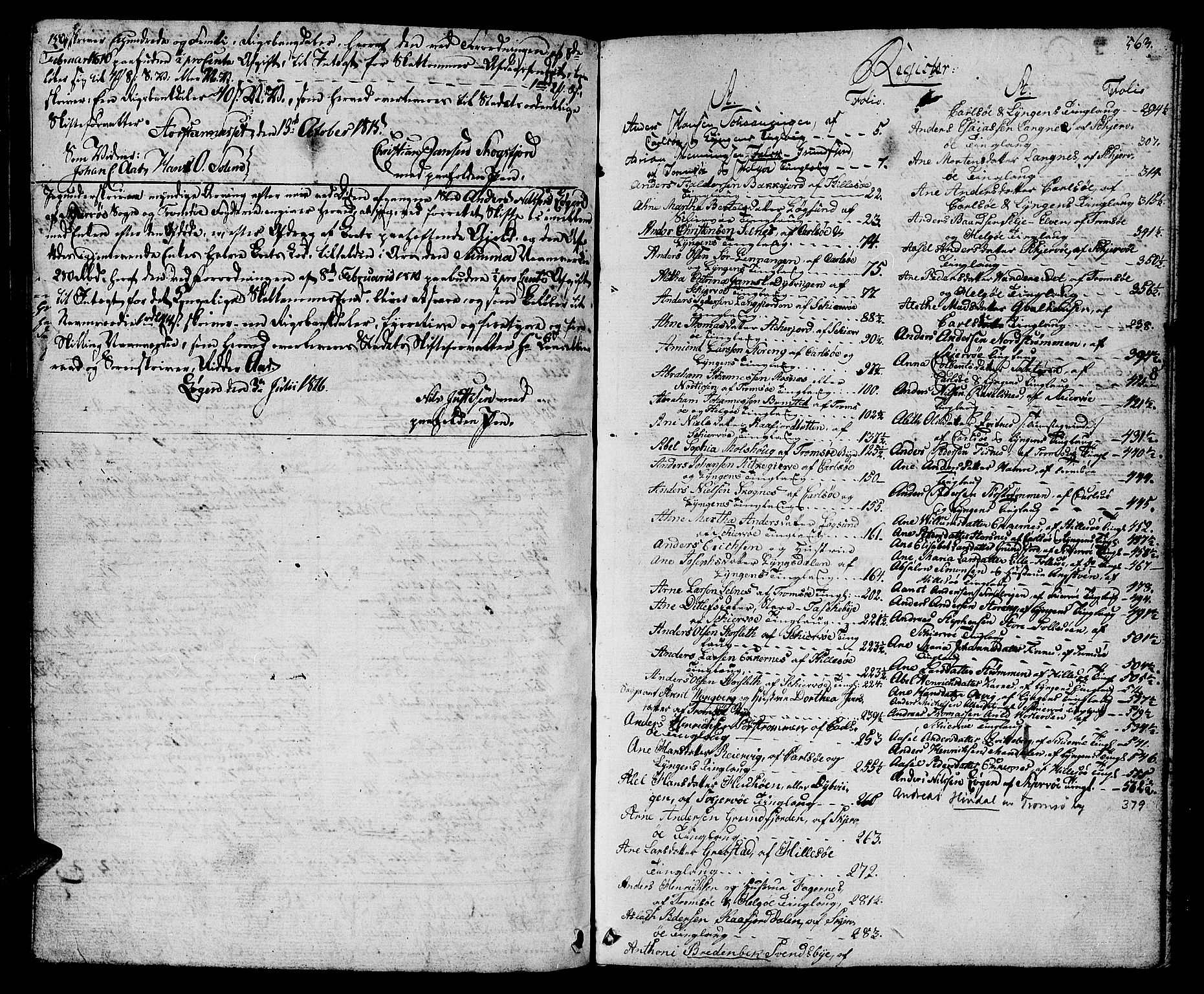 Senja og Tromsø sorenskriveri , AV/SATØ-SATØ-31/H/Hb/L0163: Skifteutlodningsprotokoll - Tromsø distrikt, 1809-1816, s. 562b-563a