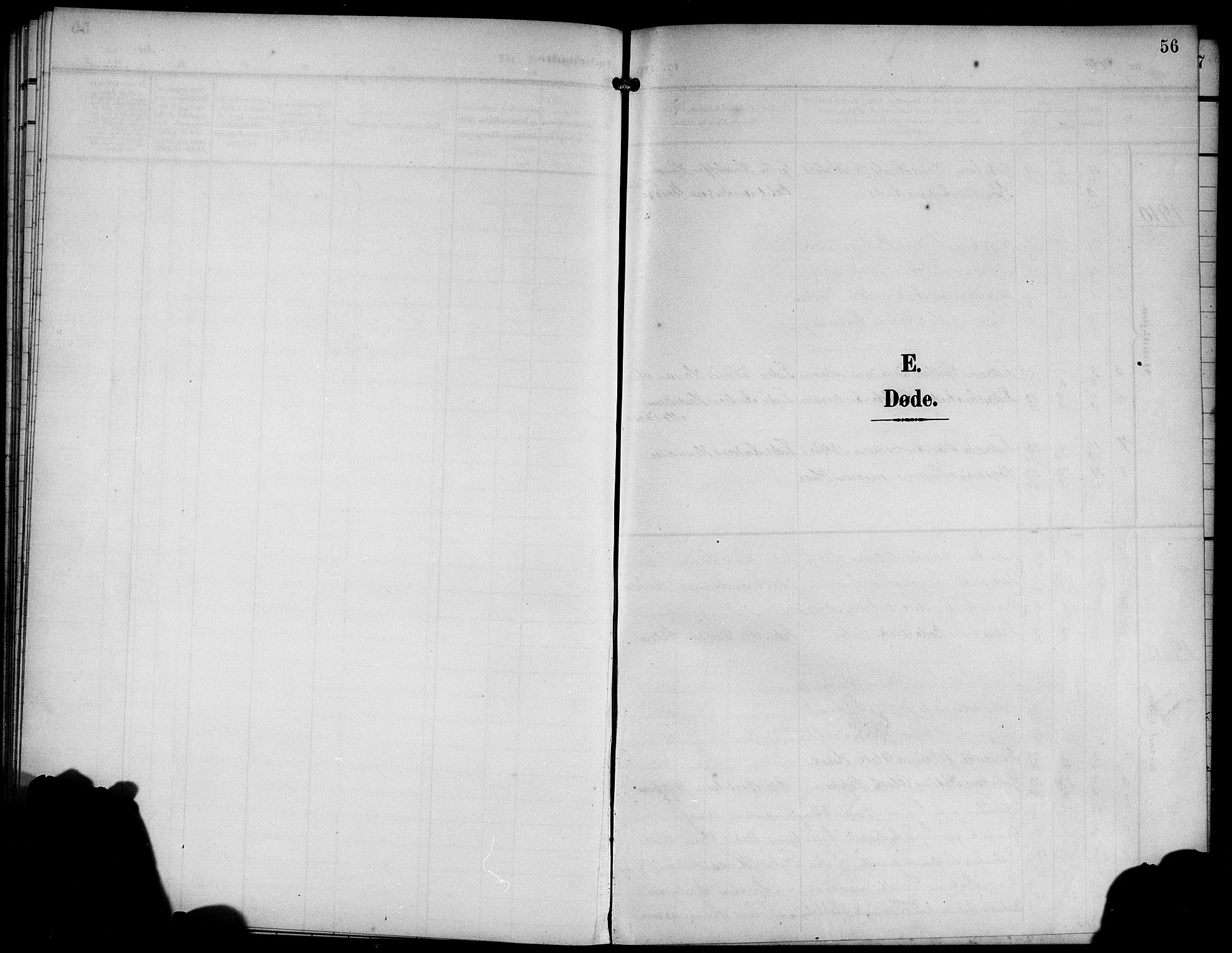 Lindås Sokneprestembete, SAB/A-76701/H/Hab: Klokkerbok nr. D 3, 1906-1917, s. 56