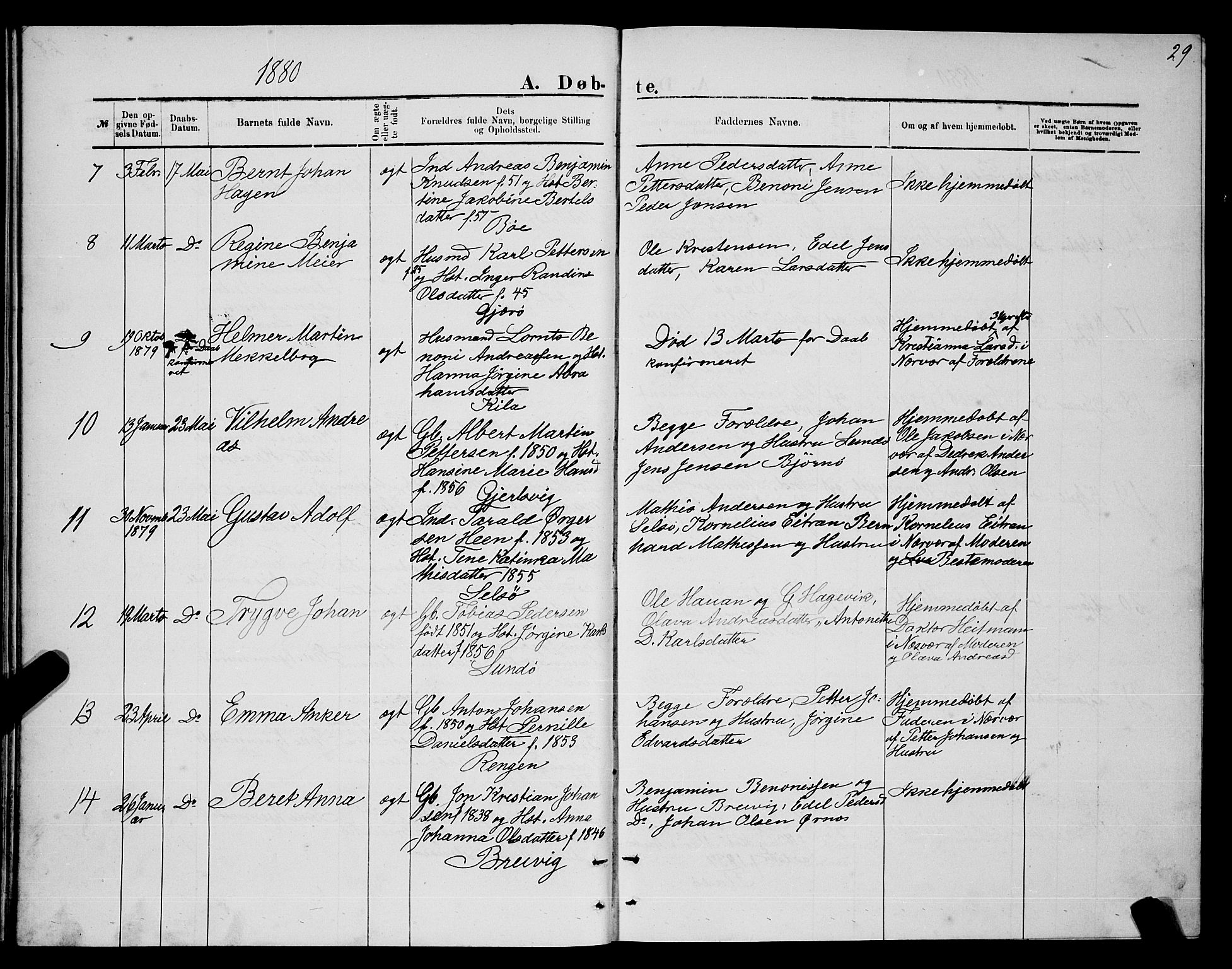 Ministerialprotokoller, klokkerbøker og fødselsregistre - Nordland, AV/SAT-A-1459/841/L0620: Klokkerbok nr. 841C04, 1877-1896, s. 29