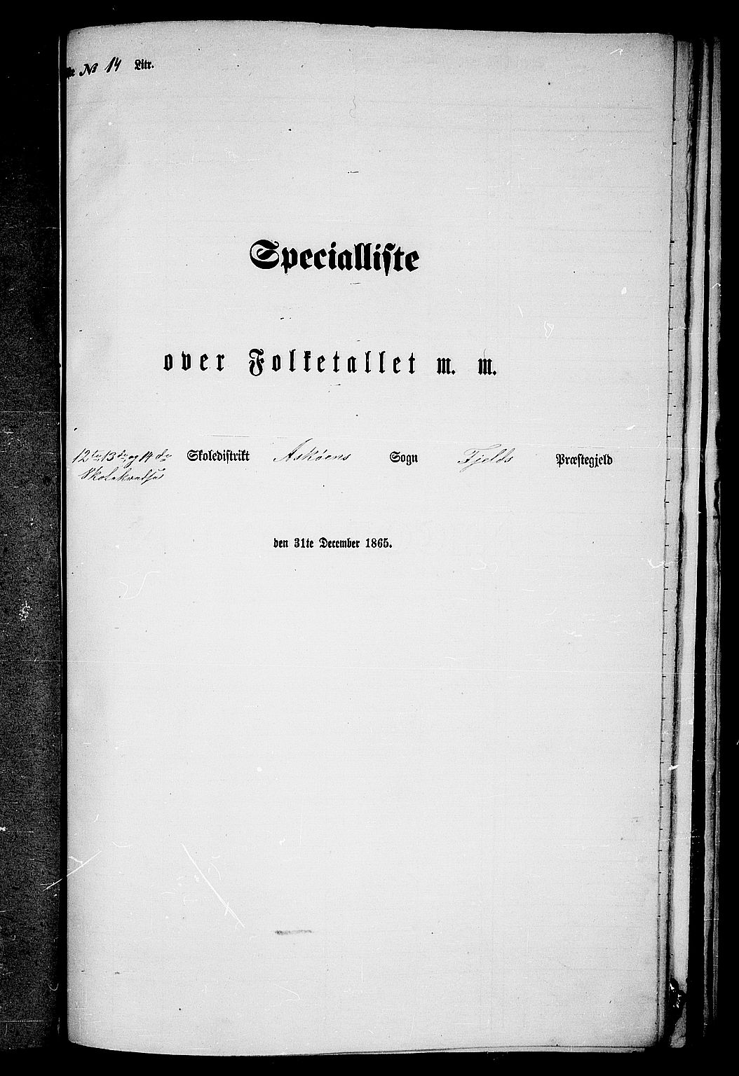 RA, Folketelling 1865 for 1246P Fjell prestegjeld, 1865, s. 244