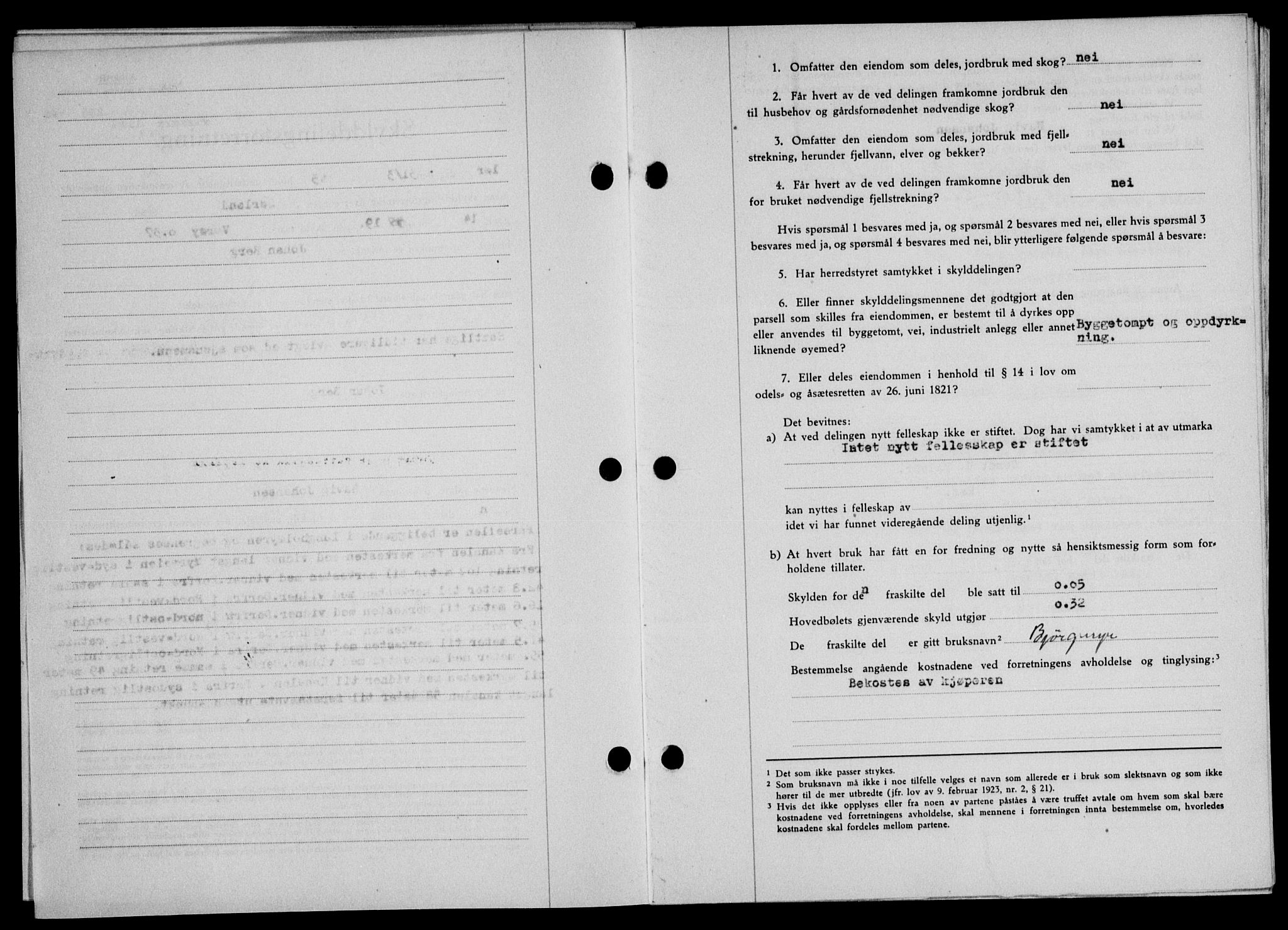 Lofoten sorenskriveri, SAT/A-0017/1/2/2C/L0013a: Pantebok nr. 13a, 1944-1946, Dagboknr: 266/1945