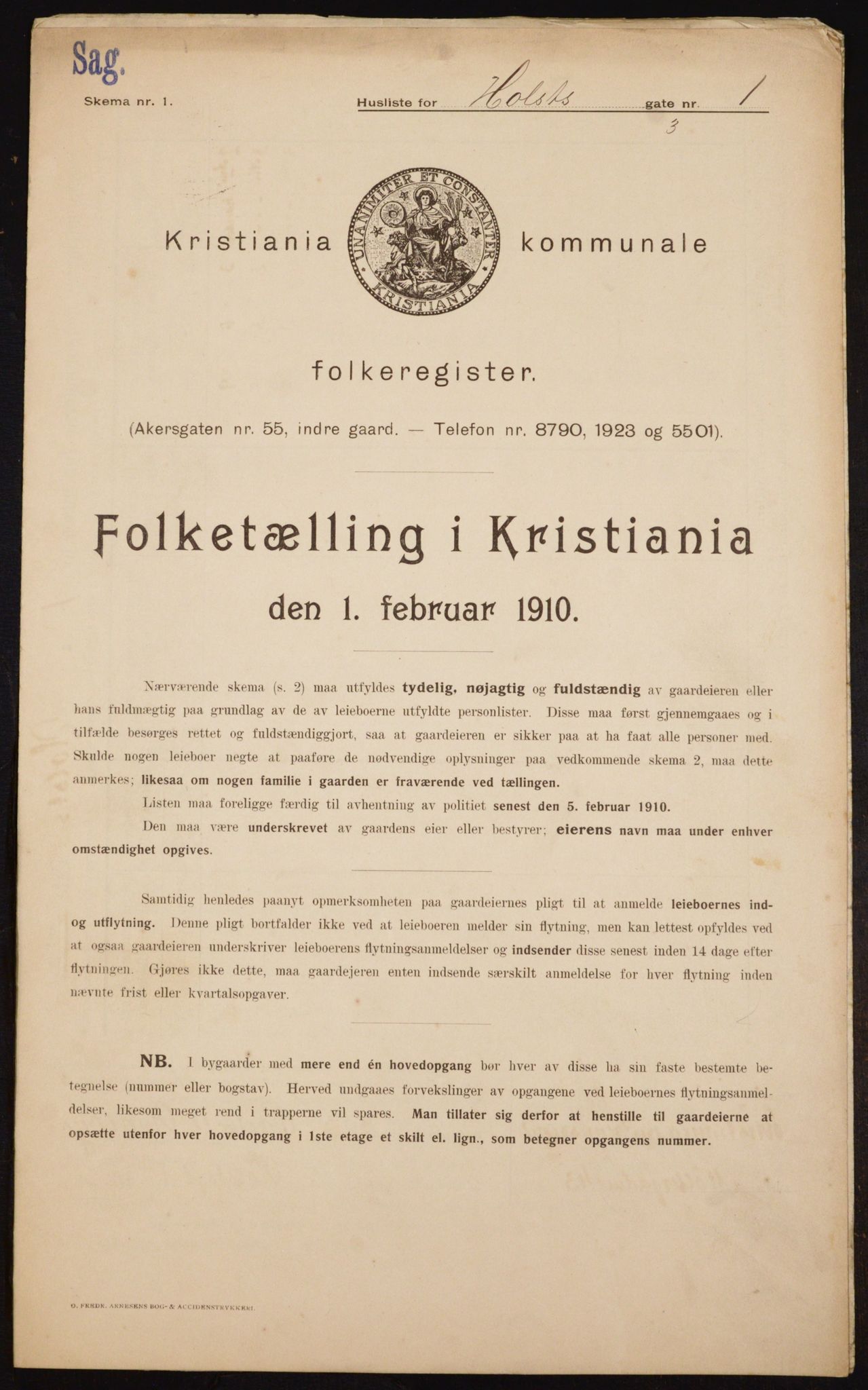 OBA, Kommunal folketelling 1.2.1910 for Kristiania, 1910, s. 40104
