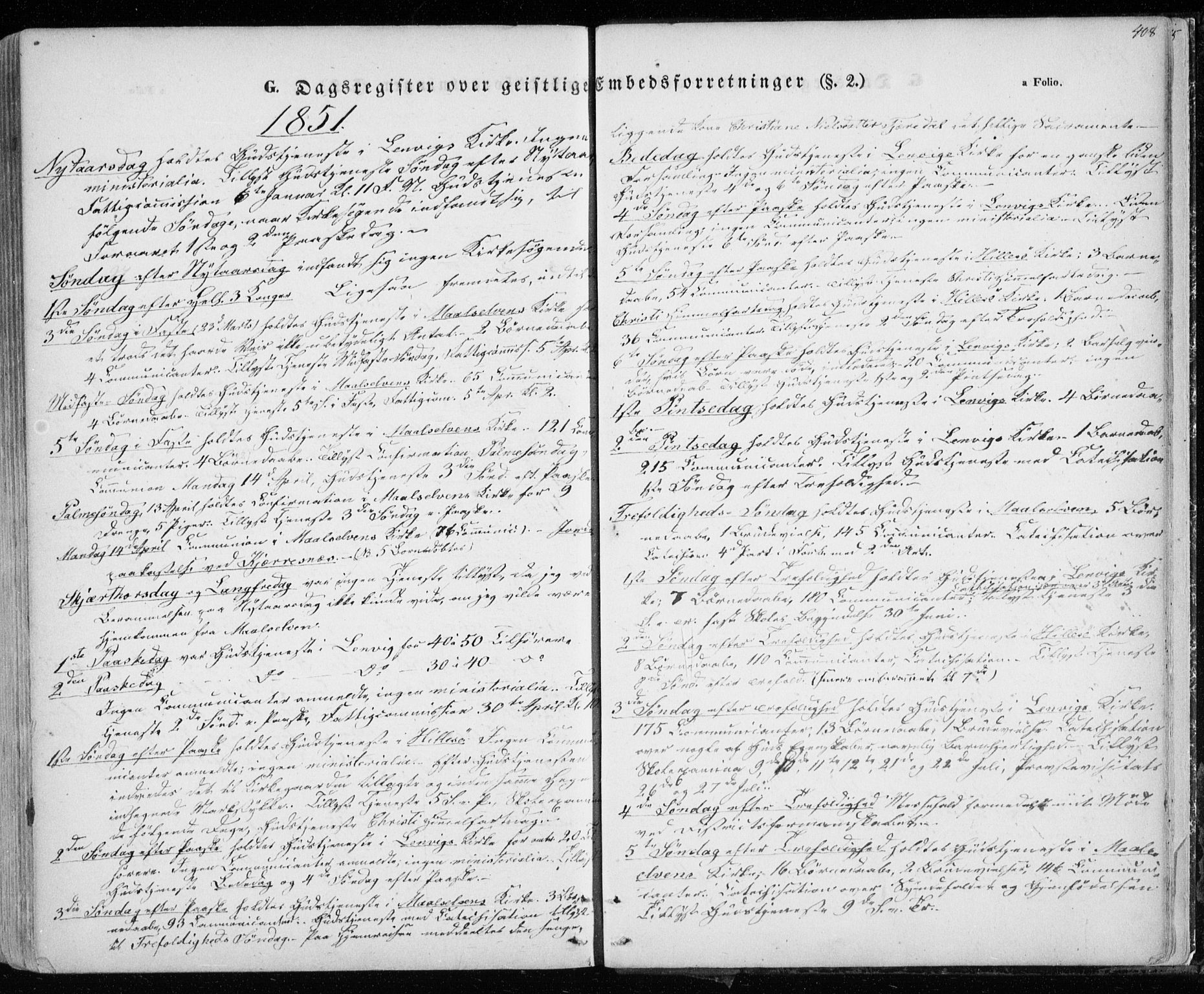 Lenvik sokneprestembete, SATØ/S-1310/H/Ha/Haa/L0006kirke: Ministerialbok nr. 6, 1845-1854, s. 408