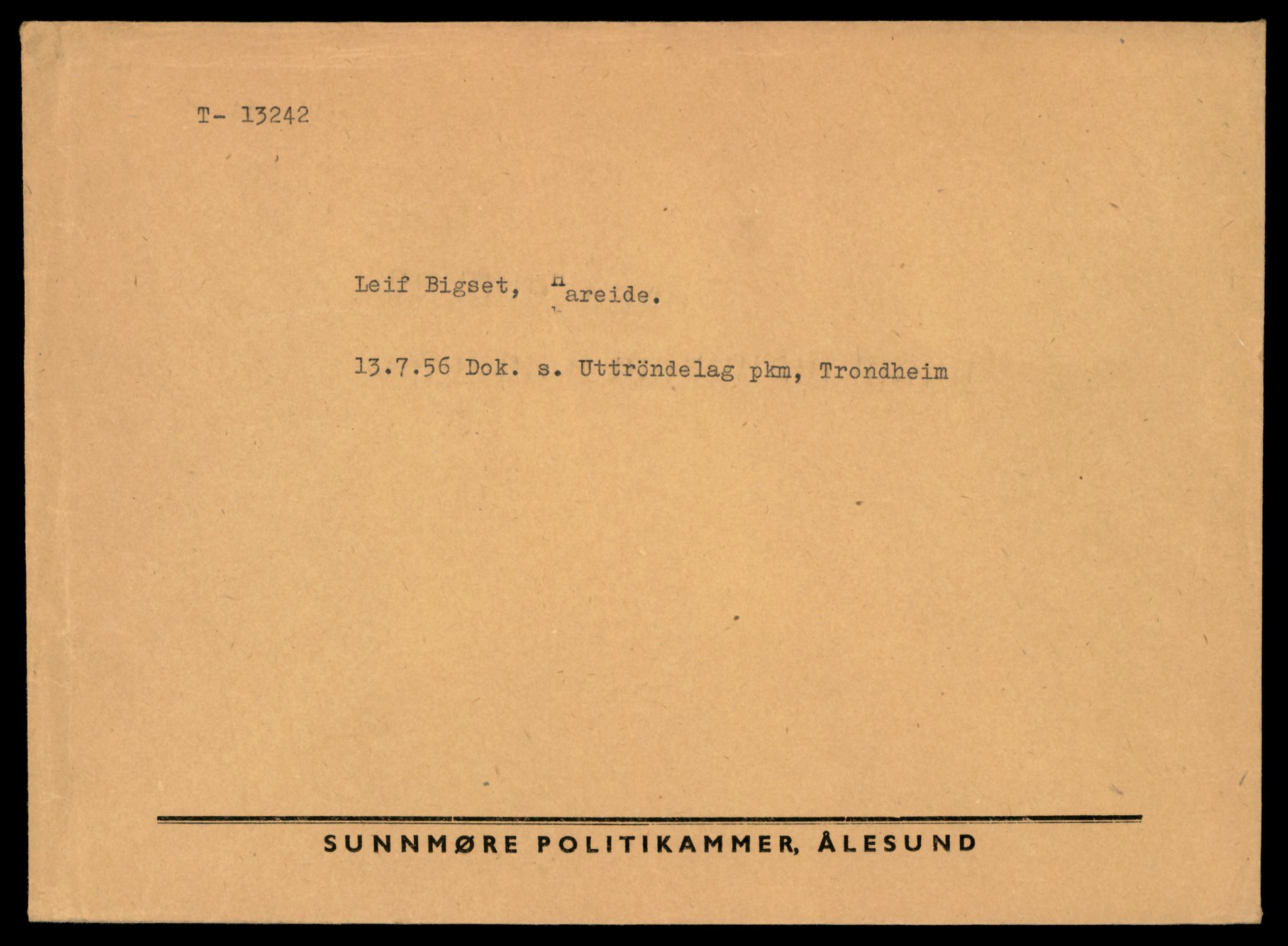 Møre og Romsdal vegkontor - Ålesund trafikkstasjon, AV/SAT-A-4099/F/Fe/L0038: Registreringskort for kjøretøy T 13180 - T 13360, 1927-1998, s. 1033