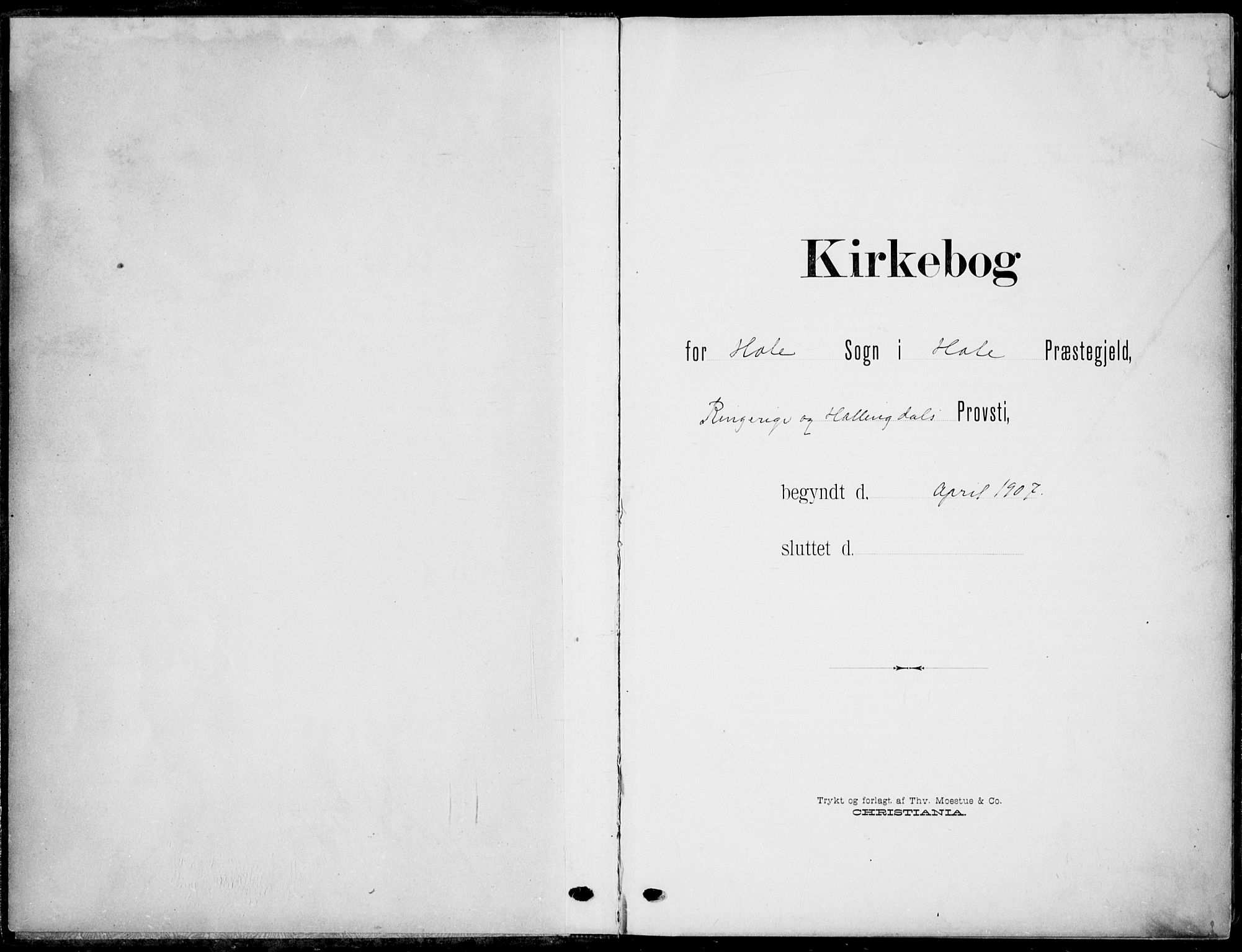 Hole kirkebøker, SAKO/A-228/F/Fa/L0010: Ministerialbok nr. I 10, 1907-1917