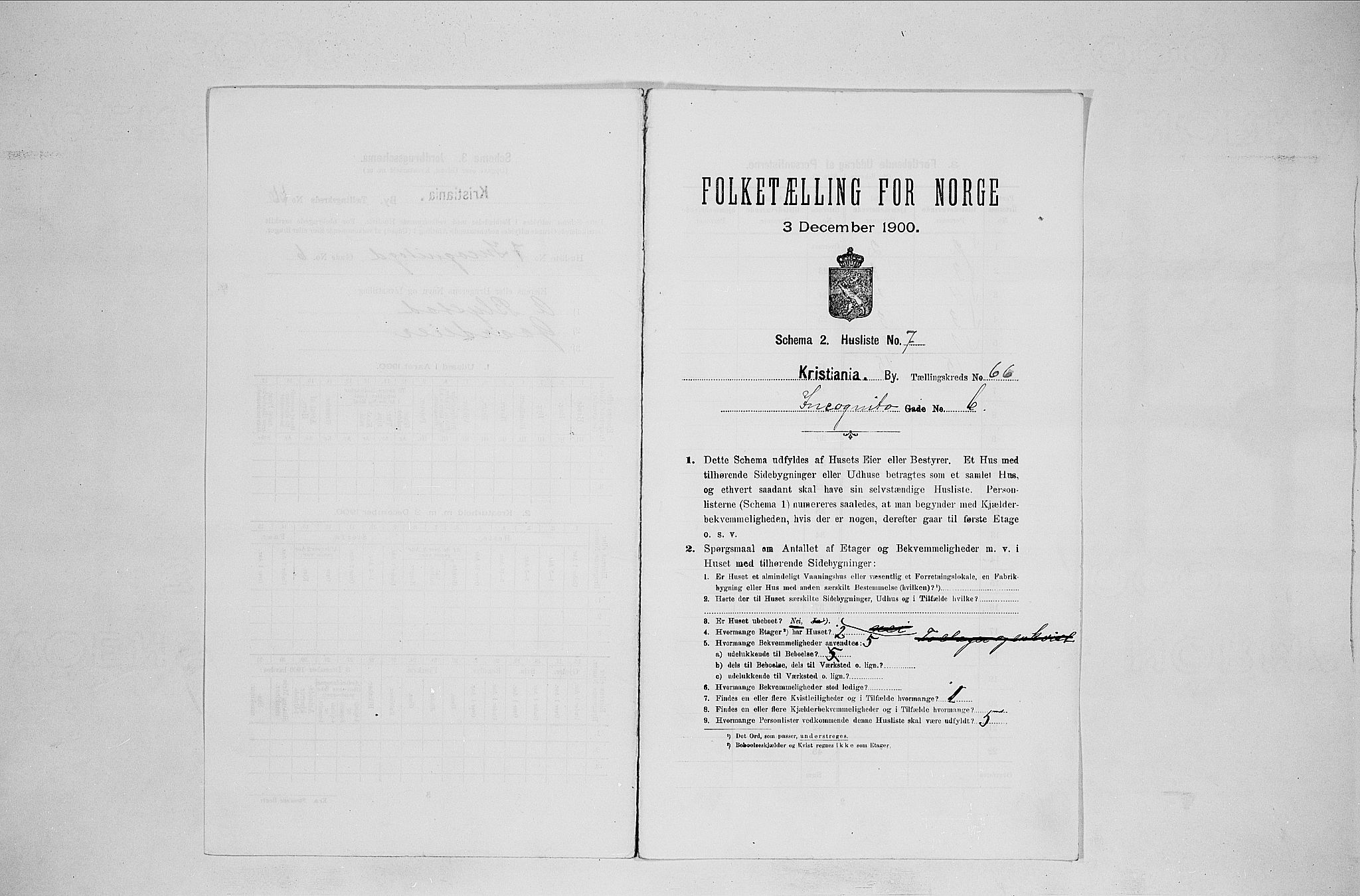 SAO, Folketelling 1900 for 0301 Kristiania kjøpstad, 1900, s. 41585