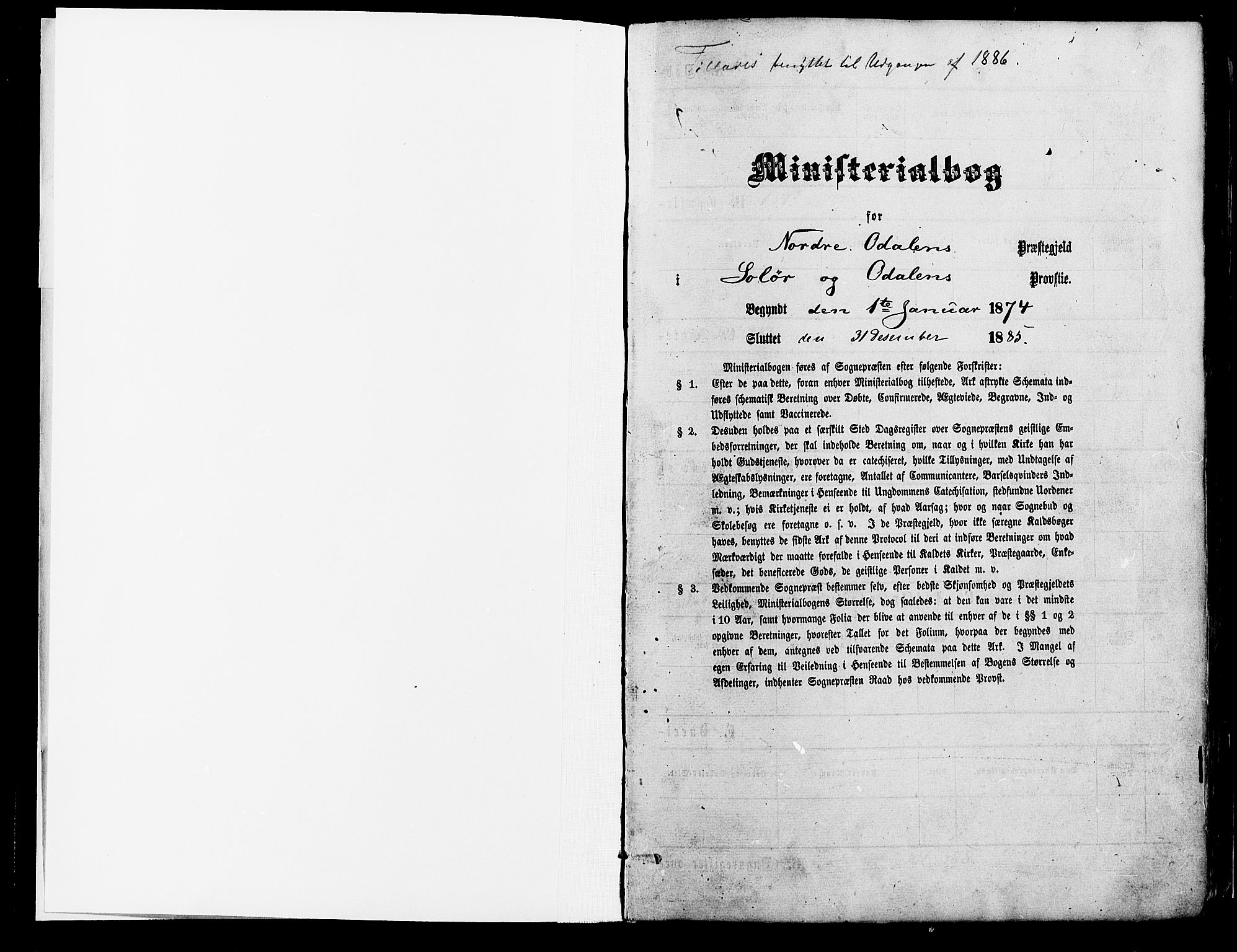 Nord-Odal prestekontor, AV/SAH-PREST-032/H/Ha/Haa/L0005: Ministerialbok nr. 5, 1874-1885