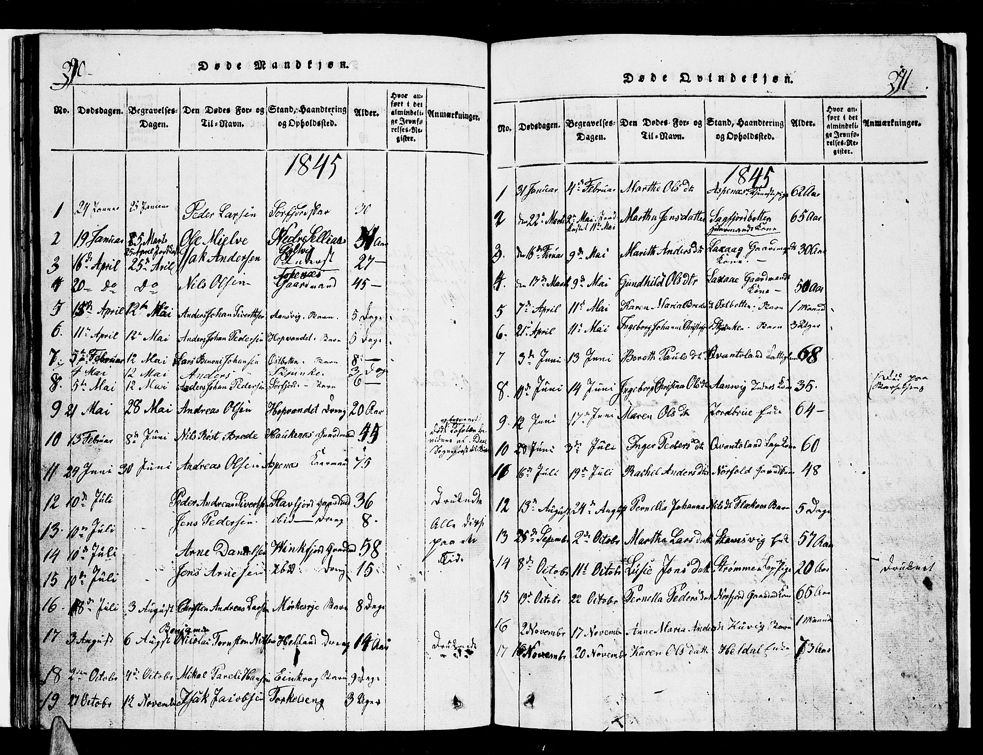 Ministerialprotokoller, klokkerbøker og fødselsregistre - Nordland, AV/SAT-A-1459/853/L0773: Klokkerbok nr. 853C01, 1821-1859, s. 390-391