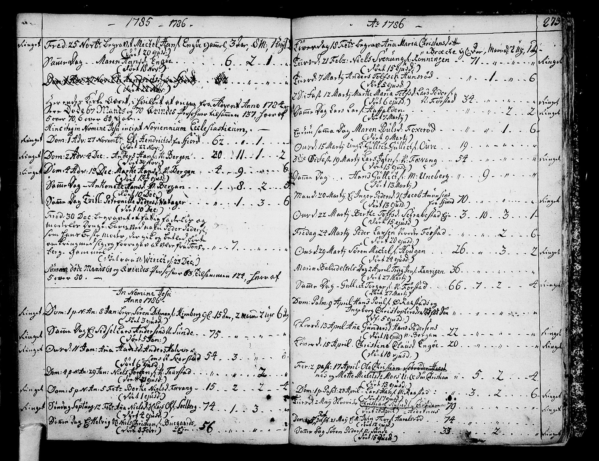 Sandar kirkebøker, AV/SAKO-A-243/F/Fa/L0002: Ministerialbok nr. 2, 1733-1788, s. 273