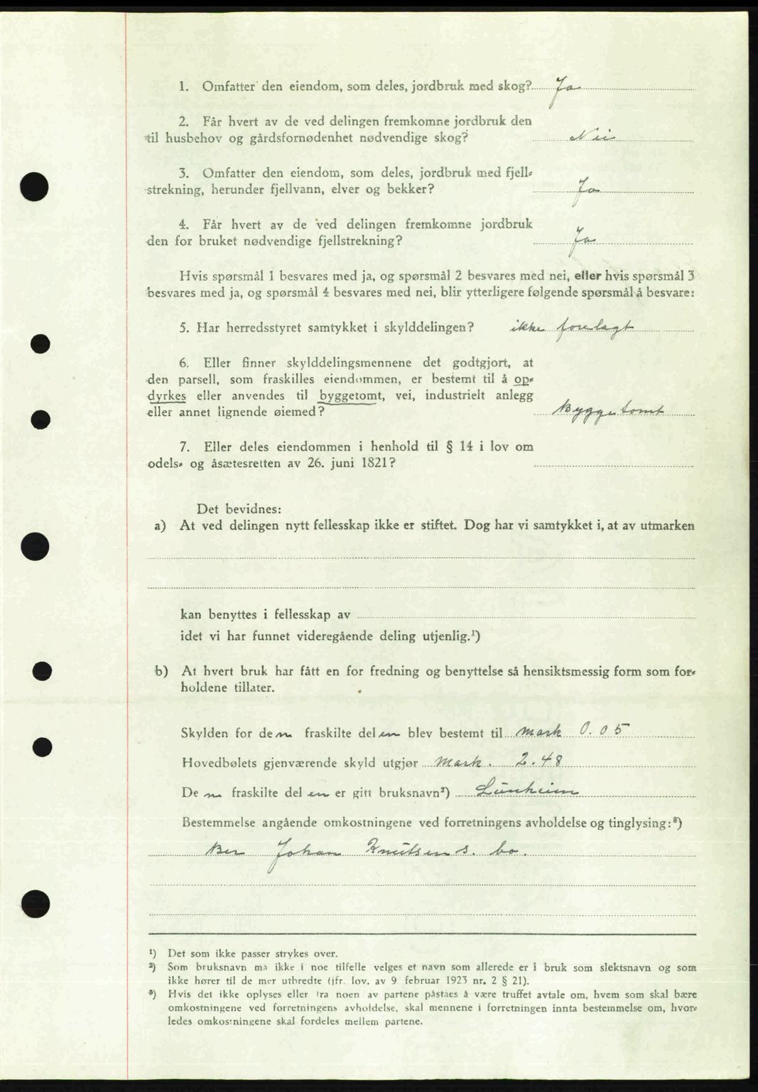 Nordre Sunnmøre sorenskriveri, AV/SAT-A-0006/1/2/2C/2Ca: Pantebok nr. A20b, 1946-1946, Dagboknr: 70/1946