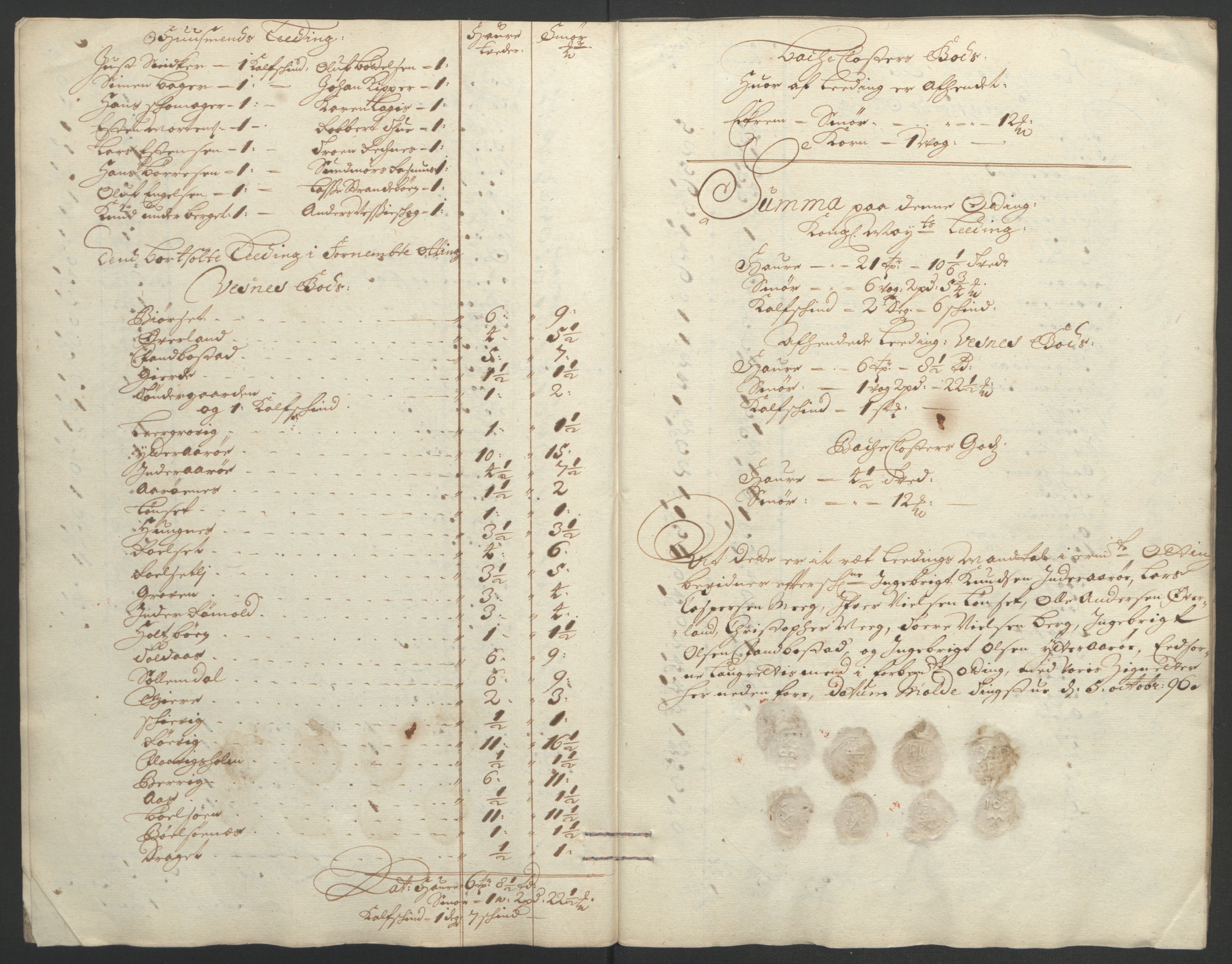 Rentekammeret inntil 1814, Reviderte regnskaper, Fogderegnskap, RA/EA-4092/R55/L3652: Fogderegnskap Romsdal, 1695-1696, s. 262