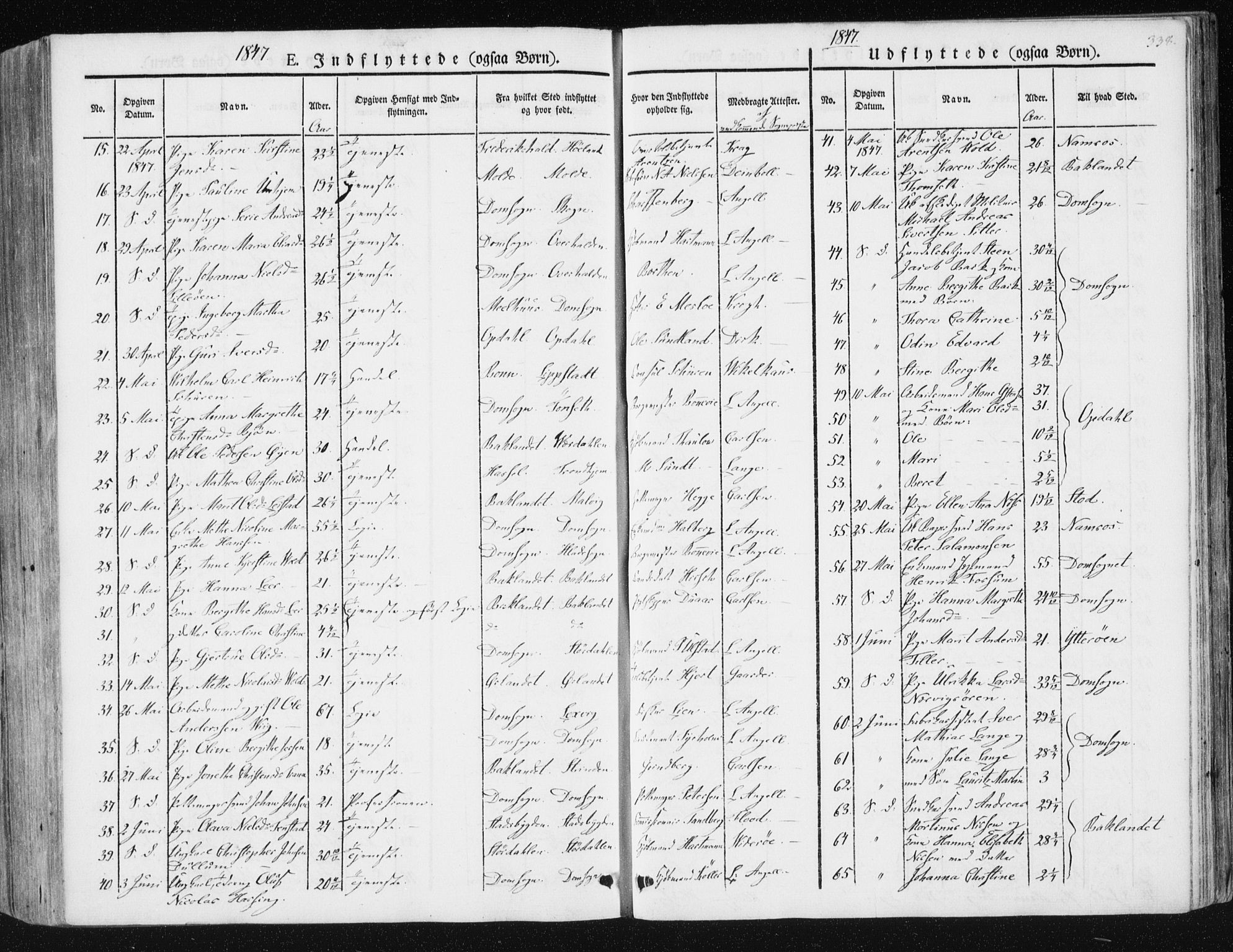 Ministerialprotokoller, klokkerbøker og fødselsregistre - Sør-Trøndelag, SAT/A-1456/602/L0110: Ministerialbok nr. 602A08, 1840-1854, s. 338