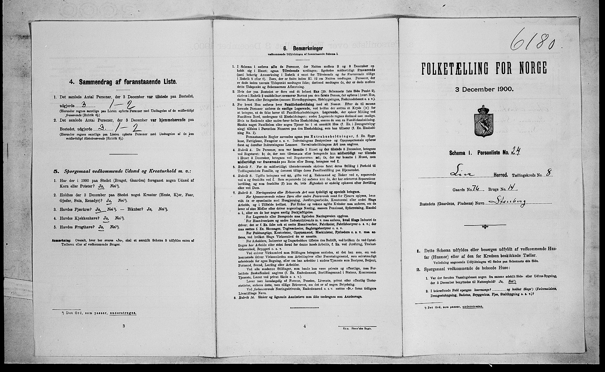 RA, Folketelling 1900 for 0626 Lier herred, 1900, s. 1335