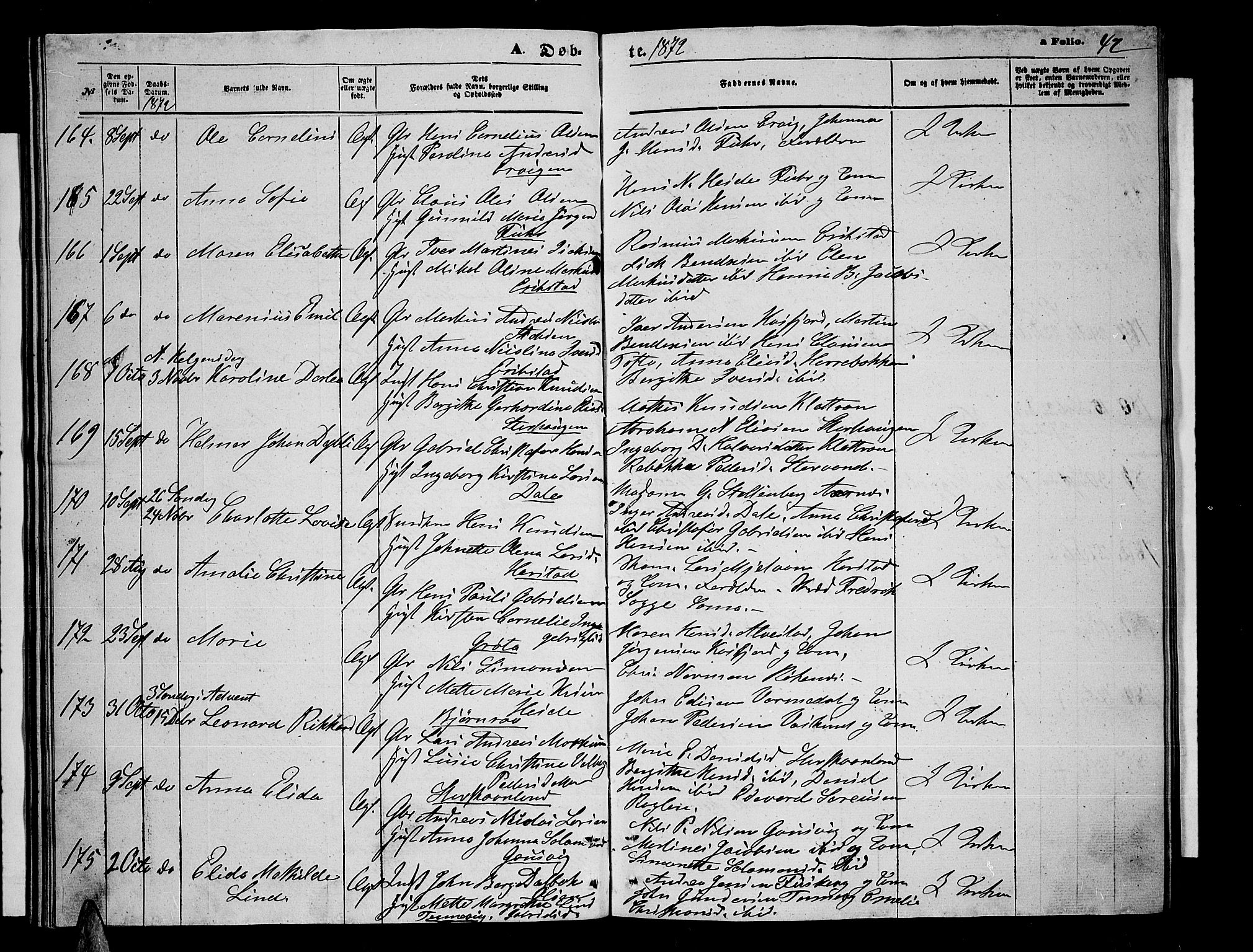 Trondenes sokneprestkontor, AV/SATØ-S-1319/H/Hb/L0009klokker: Klokkerbok nr. 9, 1870-1876, s. 42
