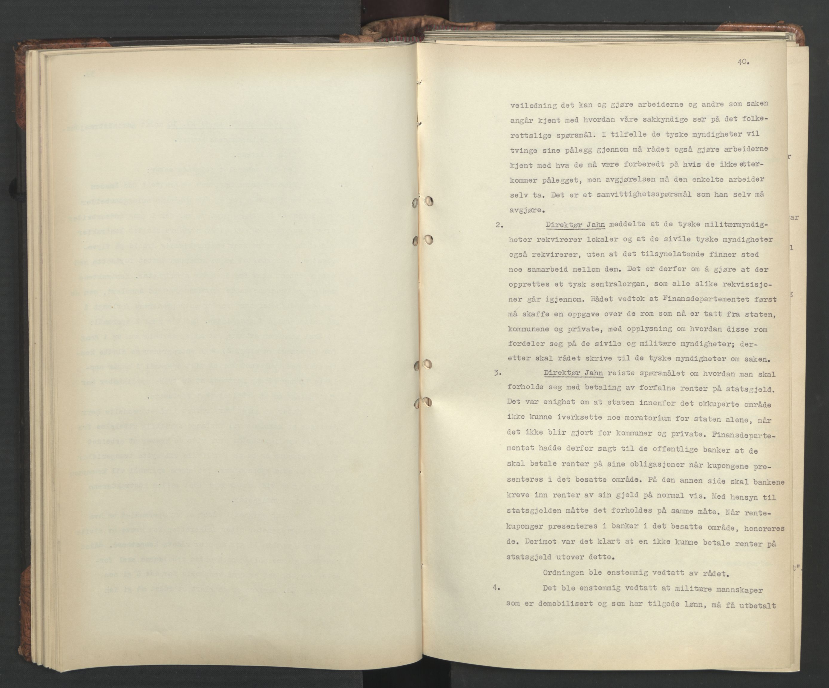 Administrasjonsrådet, AV/RA-S-1004/A/L0001: Møteprotokoll med tillegg 15/4-25/9, 1940, s. 40
