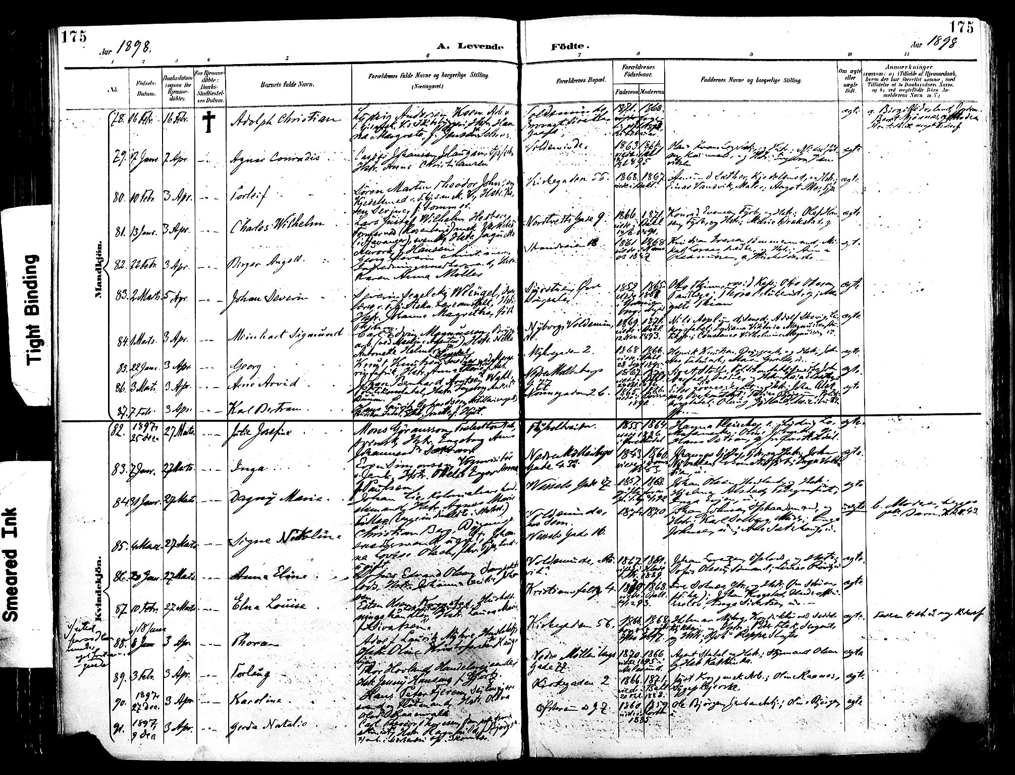 Ministerialprotokoller, klokkerbøker og fødselsregistre - Sør-Trøndelag, SAT/A-1456/604/L0197: Ministerialbok nr. 604A18, 1893-1900, s. 175