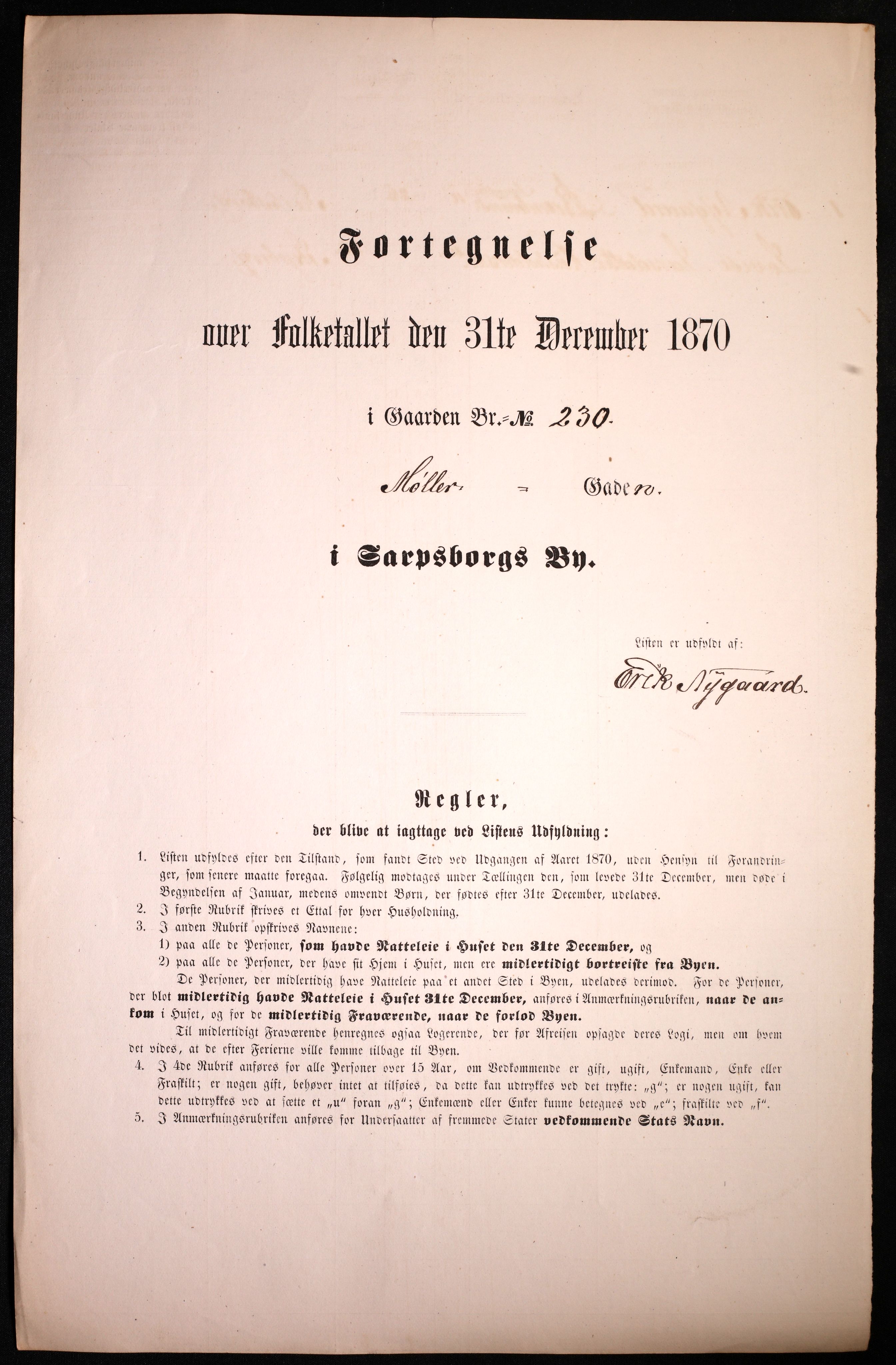 RA, Folketelling 1870 for 0102 Sarpsborg kjøpstad, 1870, s. 153