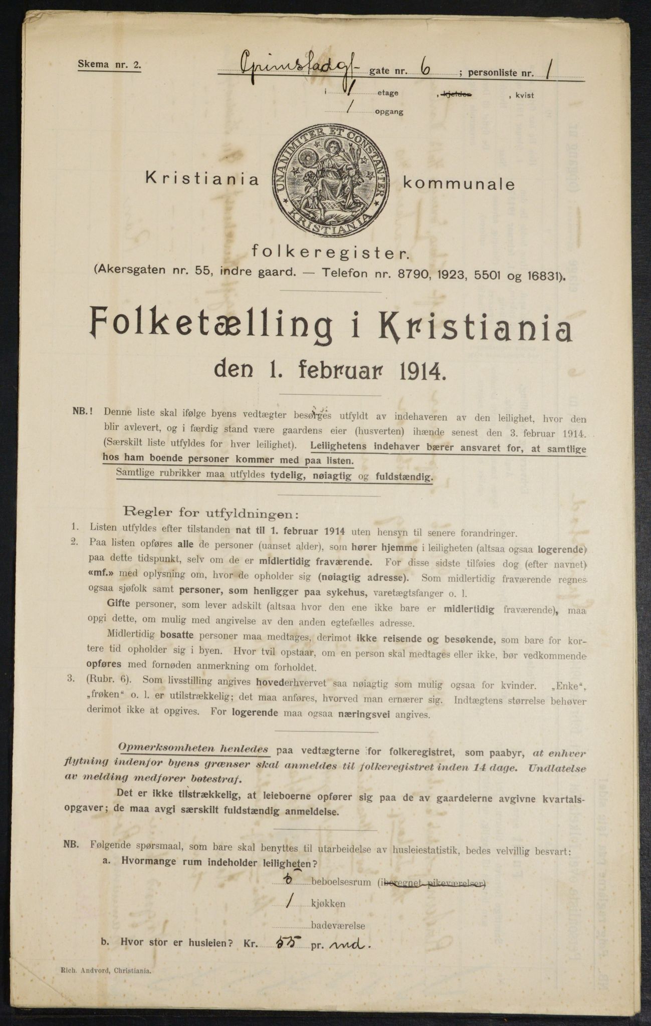 OBA, Kommunal folketelling 1.2.1914 for Kristiania, 1914, s. 30075