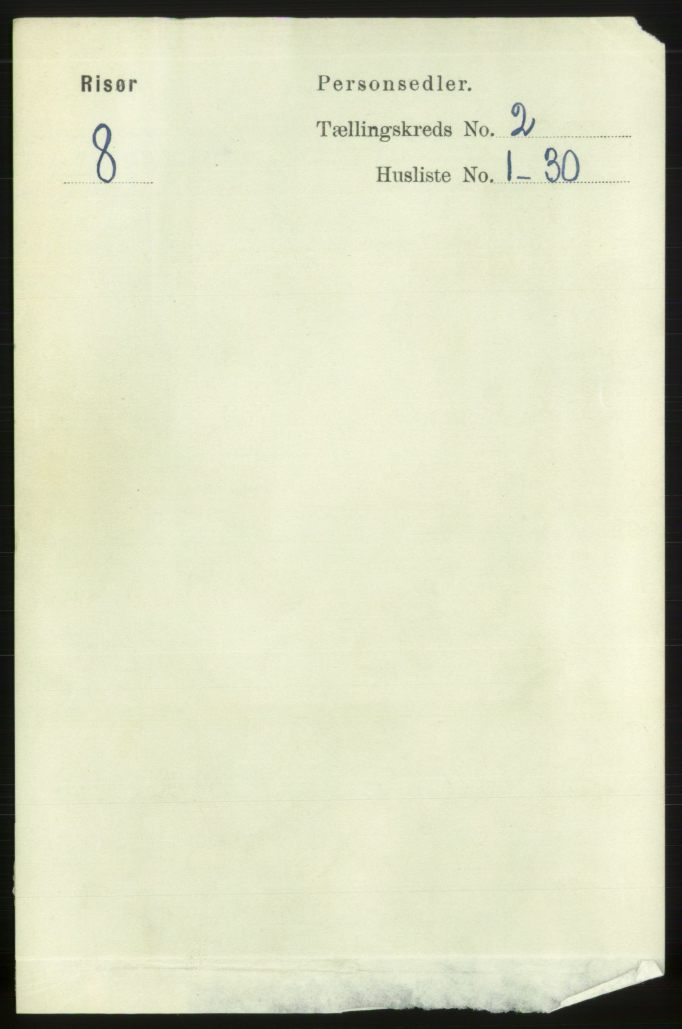 RA, Folketelling 1891 for 0901 Risør kjøpstad, 1891, s. 2074