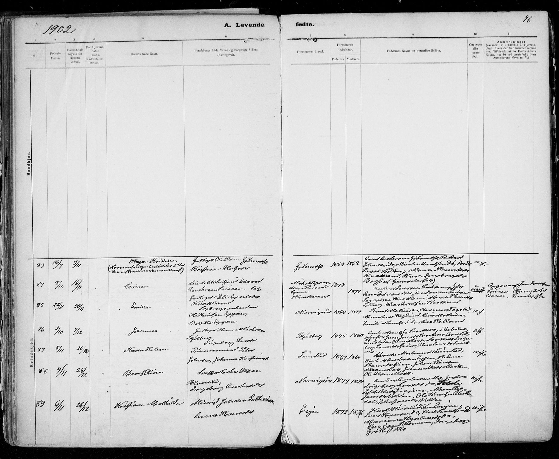 Ministerialprotokoller, klokkerbøker og fødselsregistre - Sør-Trøndelag, SAT/A-1456/668/L0811: Ministerialbok nr. 668A11, 1894-1913, s. 76