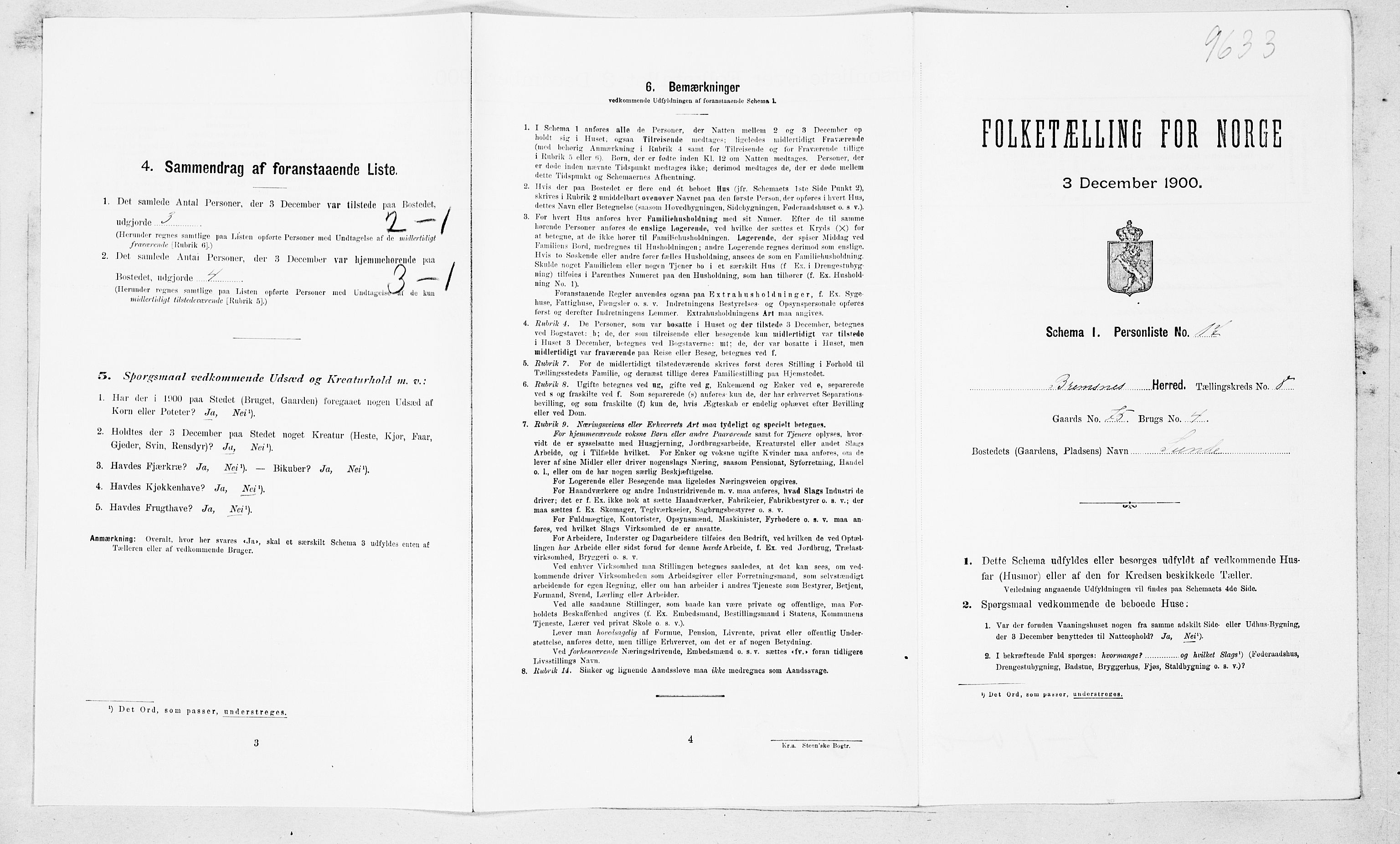 SAT, Folketelling 1900 for 1554 Bremsnes herred, 1900, s. 869