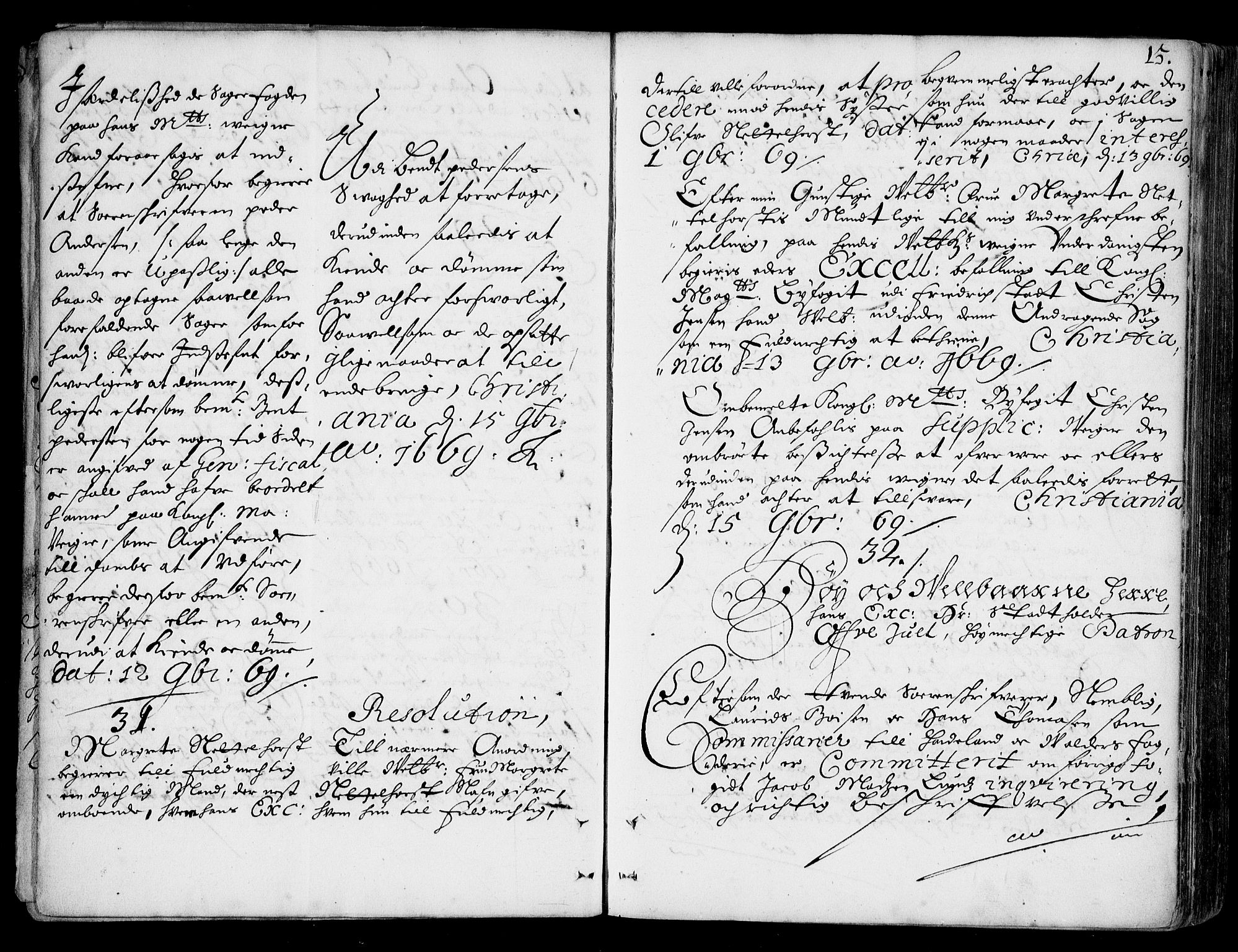 Stattholderembetet 1572-1771, AV/RA-EA-2870/Ad/L0002: Supplikasjons- og resolusjonsprotokoll, 1669-1671, s. 14b-15a