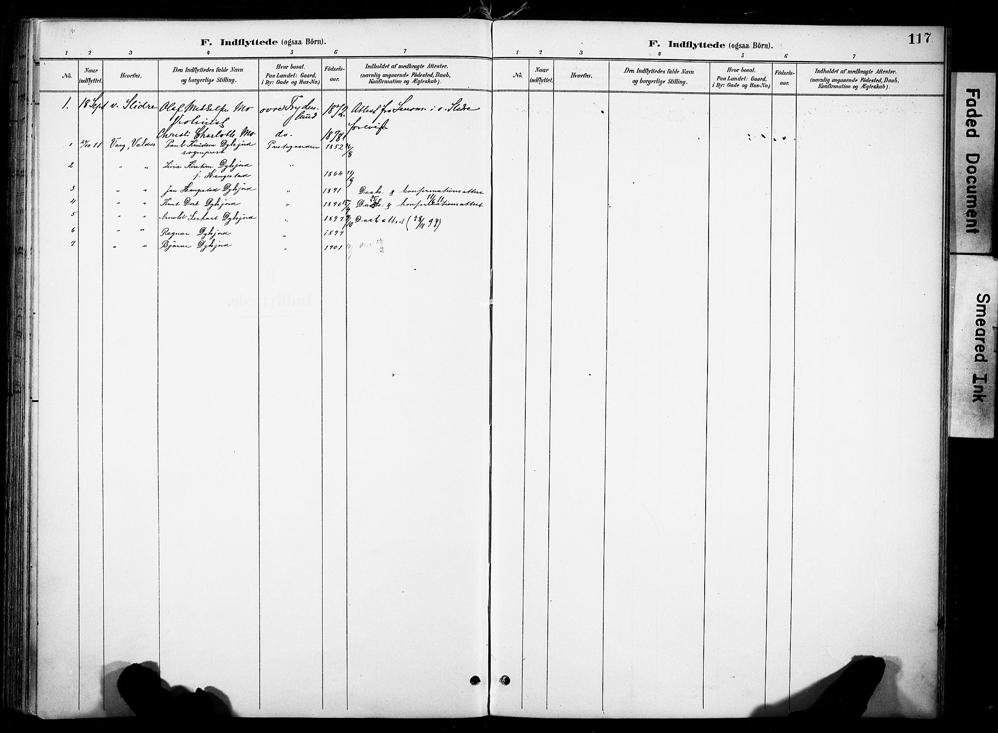 Nord-Aurdal prestekontor, AV/SAH-PREST-132/H/Ha/Haa/L0014: Ministerialbok nr. 14, 1896-1912, s. 117