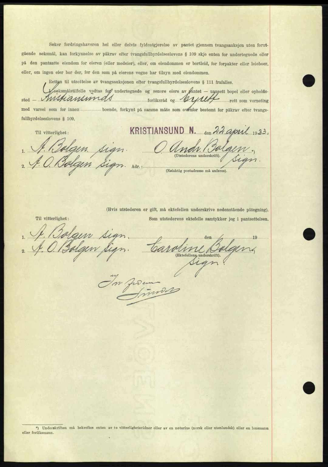 Kristiansund byfogd, AV/SAT-A-4587/A/27: Pantebok nr. 27, 1933-1934, Tingl.dato: 06.06.1933