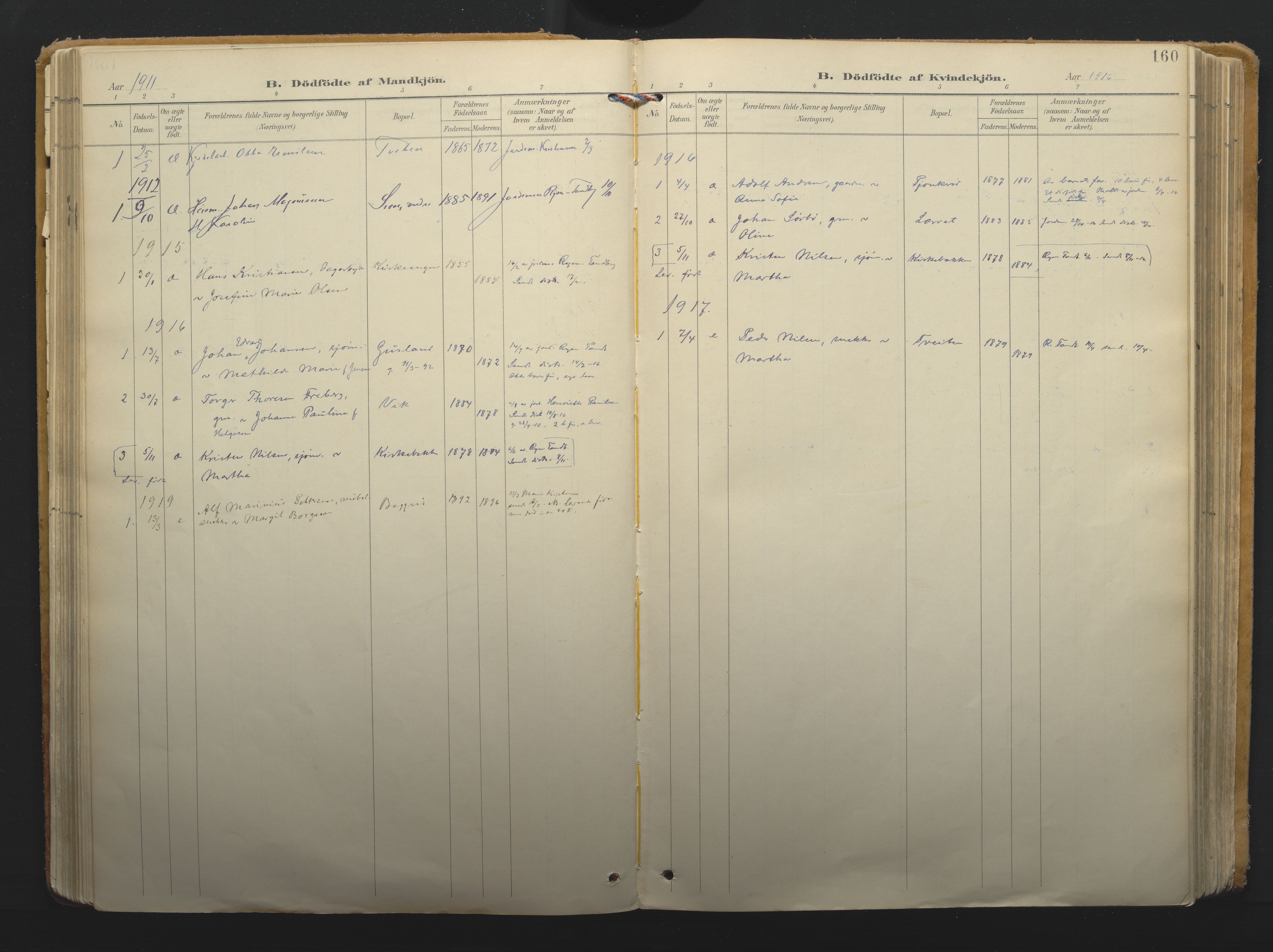 Borre kirkebøker, SAKO/A-338/F/Fa/L0011: Ministerialbok nr. I 11, 1897-1921, s. 160