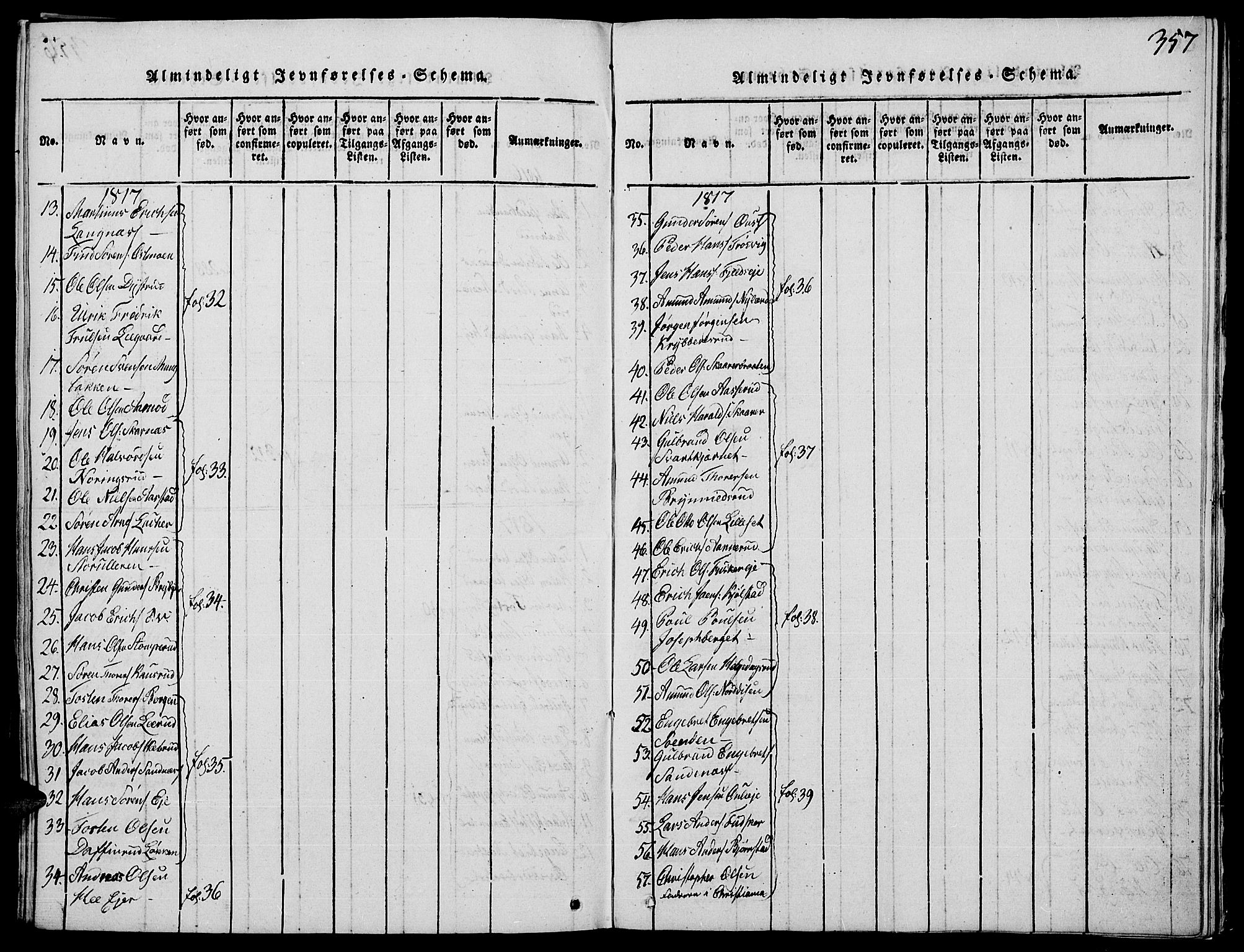 Strøm-Odalen prestekontor, AV/SAH-PREST-028/H/Ha/Haa/L0006: Ministerialbok nr. 6, 1814-1850, s. 357
