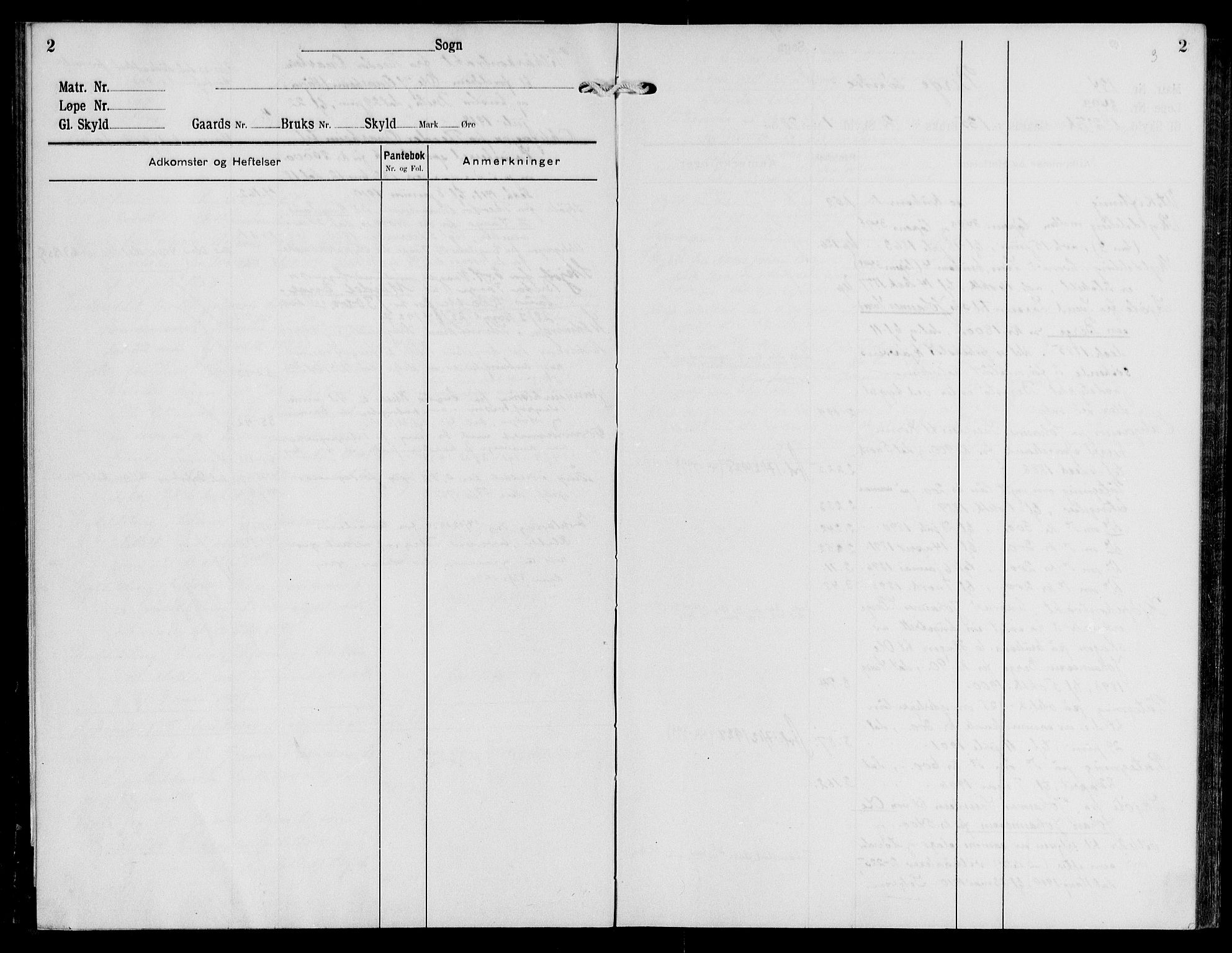 Sunnhordland sorenskrivar, SAB/A-2401/1/G/Ga/Gae/L0010: Panteregister nr. II.A.e.10, 1921-1953, s. 2